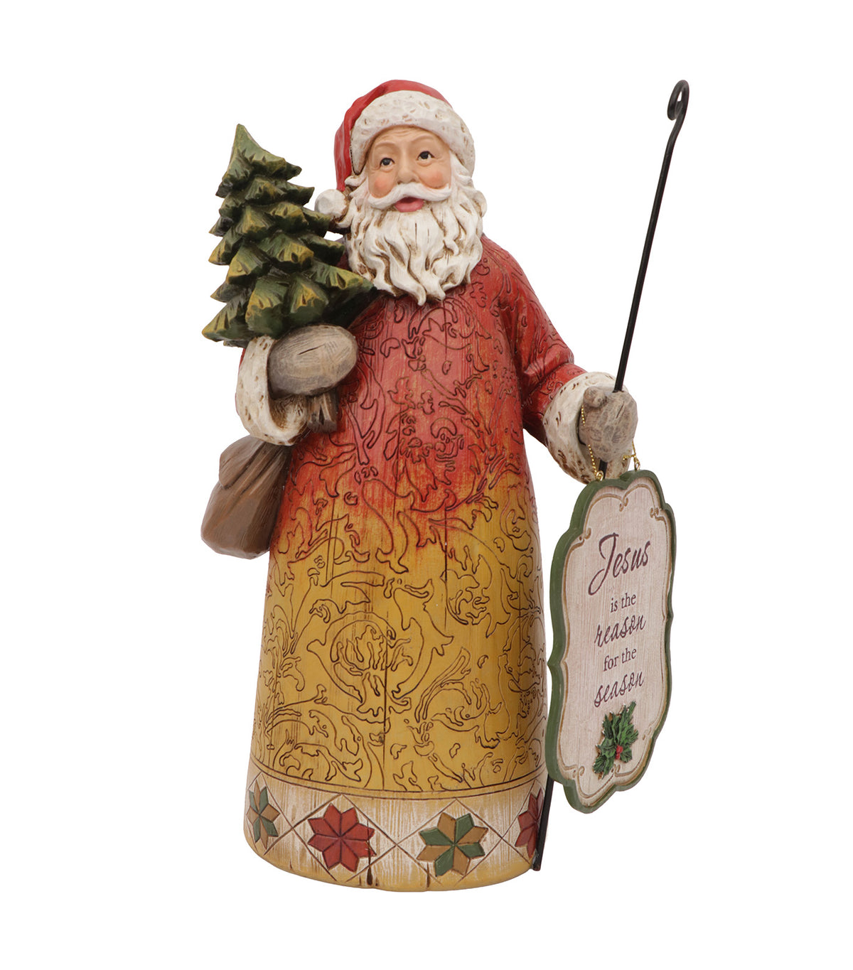 12.3in Christmas Santa Figurine Resin