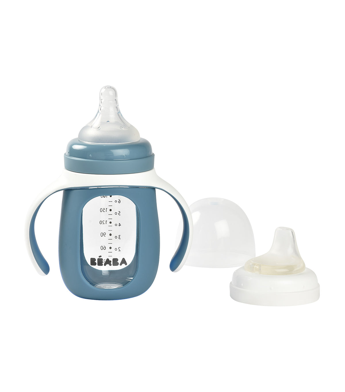 2-in-1 Training Glass Bottle Blue