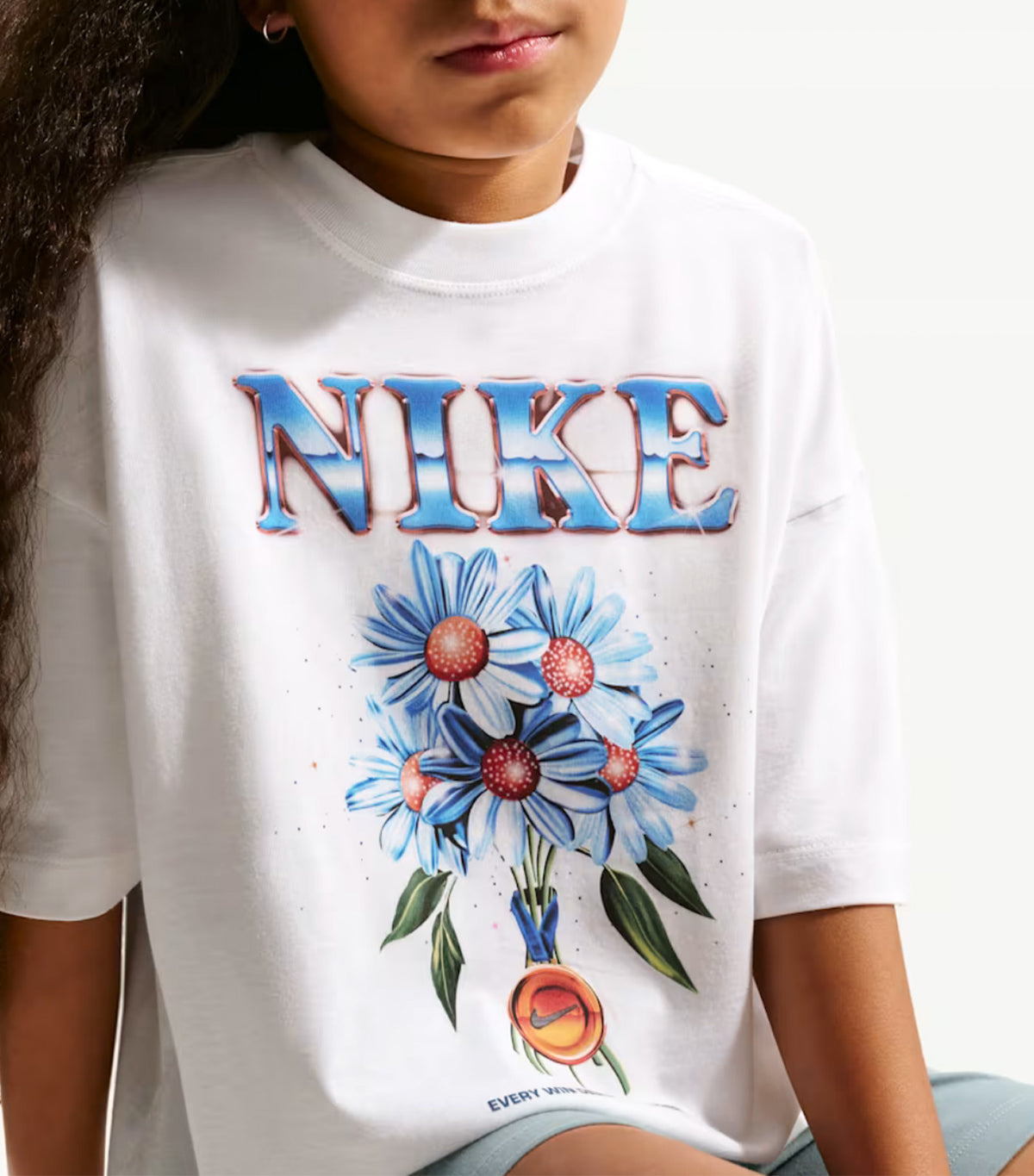 Sportswear Older Kids' Girls' Oversized T-Shirt White
