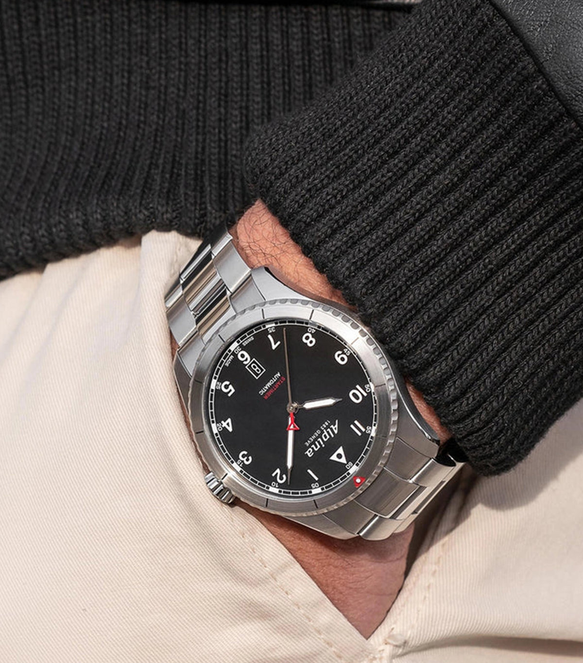 Startimer Pilot AL-525BW4S26B Silver