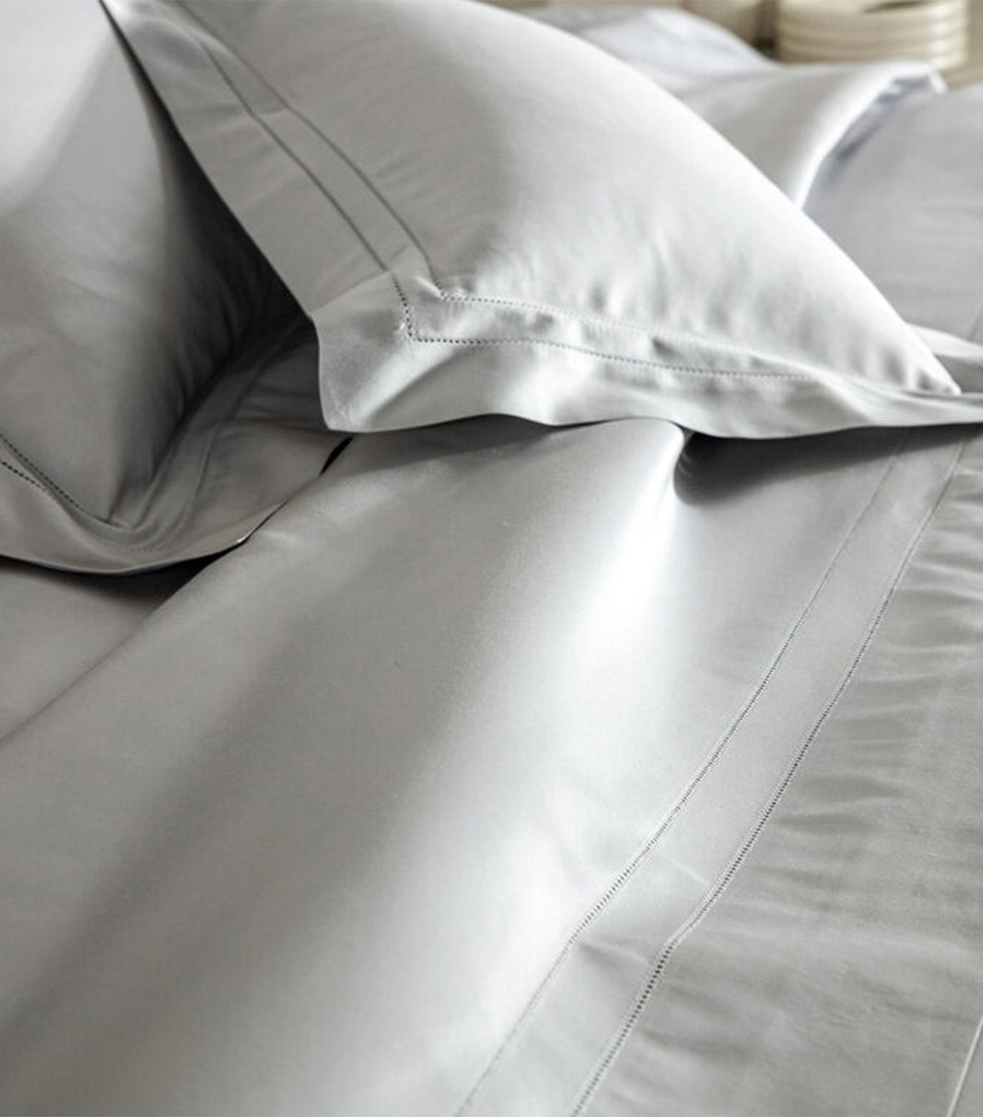 Doppio Ajour Duvet Cover Set Gray Cliff