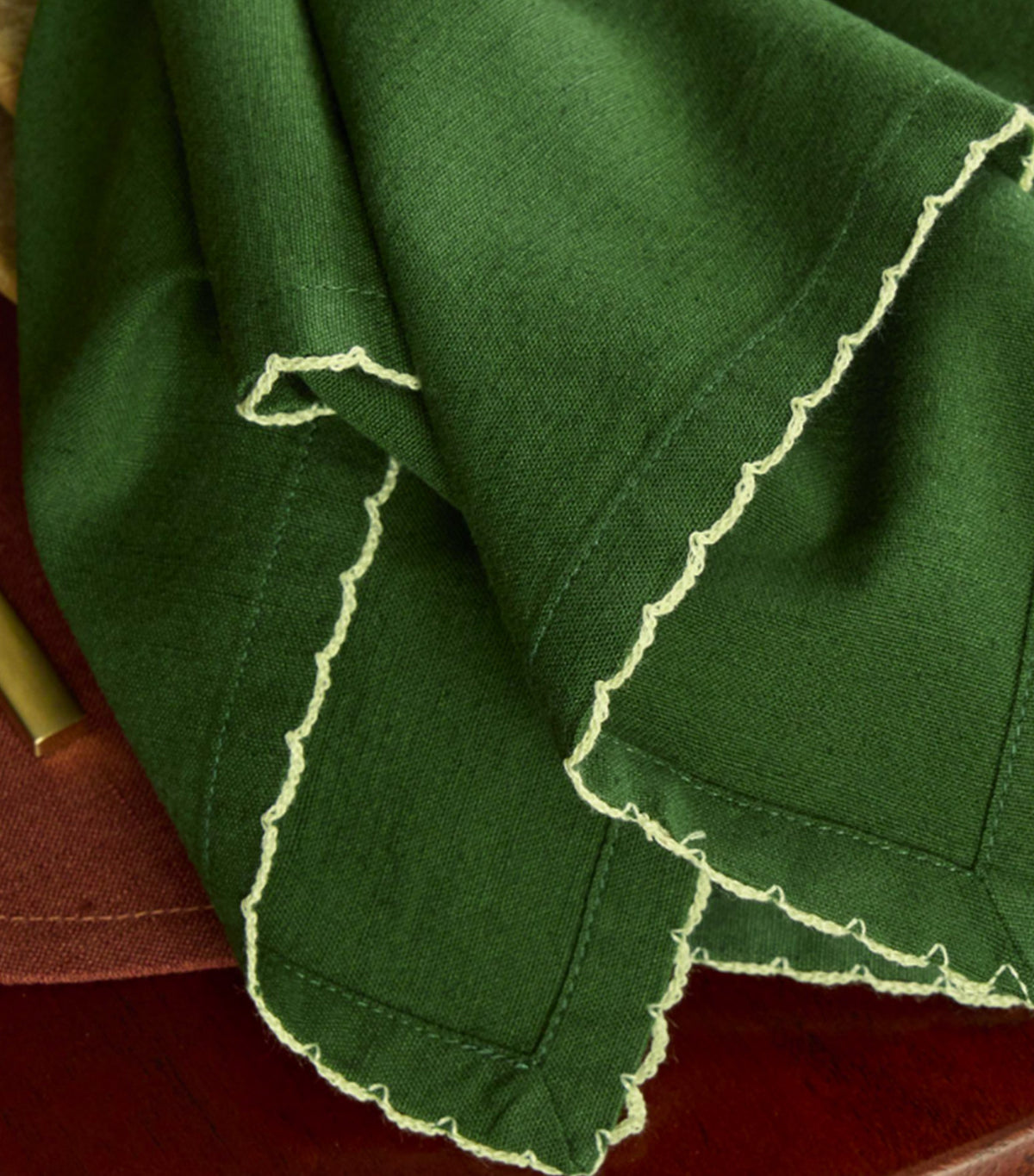 Picot Edge Napkin Sets Green