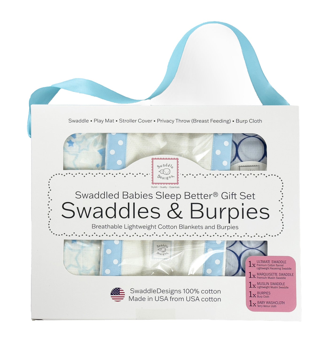 Babies Sleep Better® Swaddles & Burpies Gift Set BL001