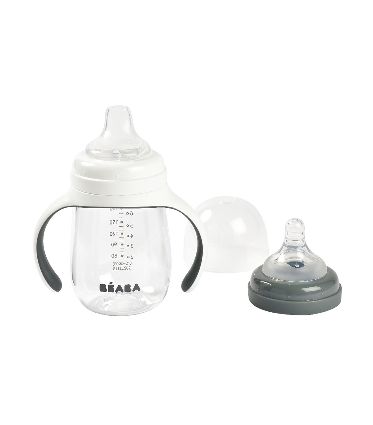 2-in-1 Tritan Learning Bottle Charcoal Gray