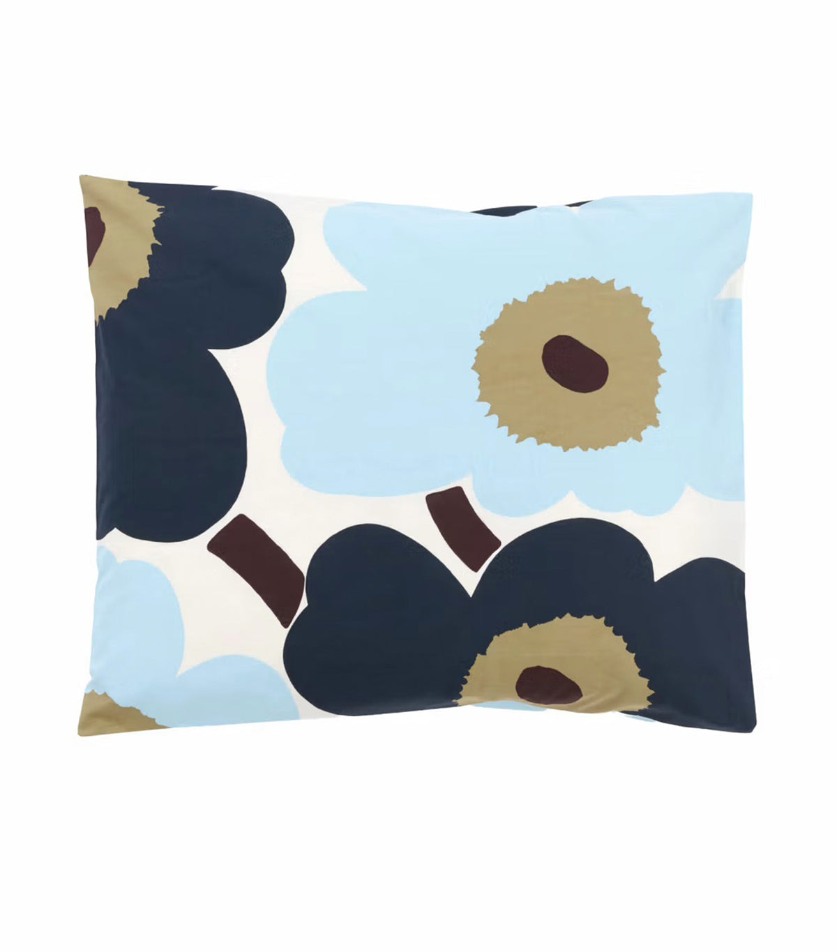 Unikko Pillow Case Off White/Blueberry/Cold Blue