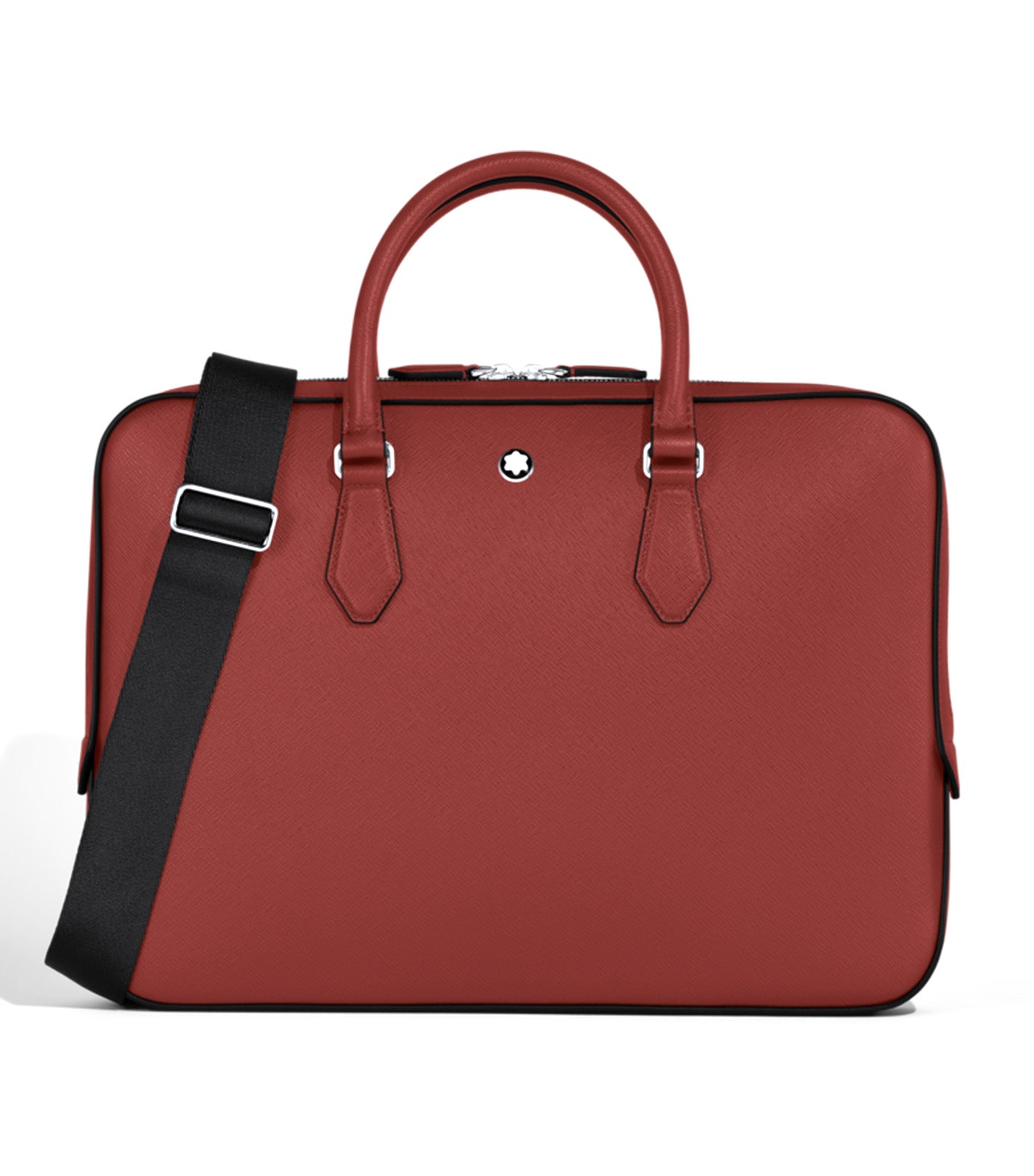 Thin Briefcase in Sartorial Leather Red