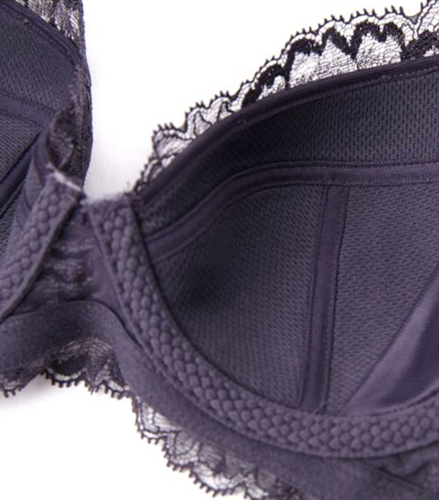Florale Peony Full Cup Bra Pale Dark Gray