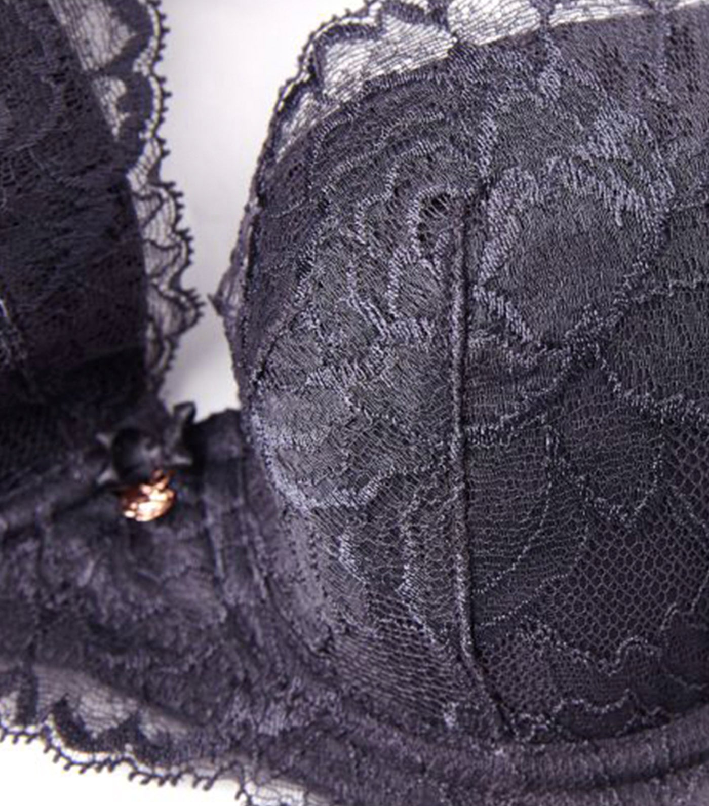 Florale Peony Full Cup Bra Pale Dark Gray