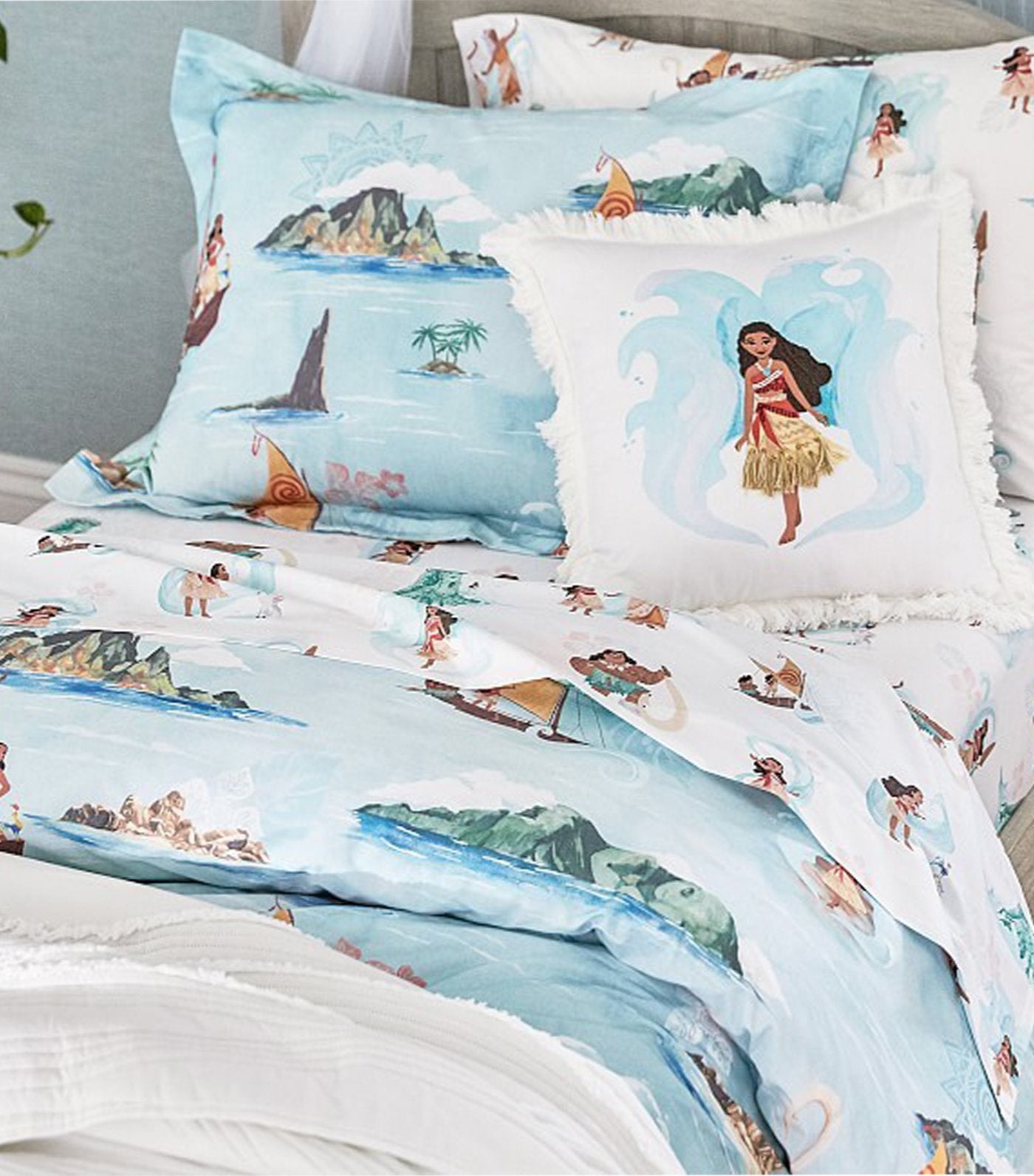 pottery barn kids disney moana duvet cover - full/queen