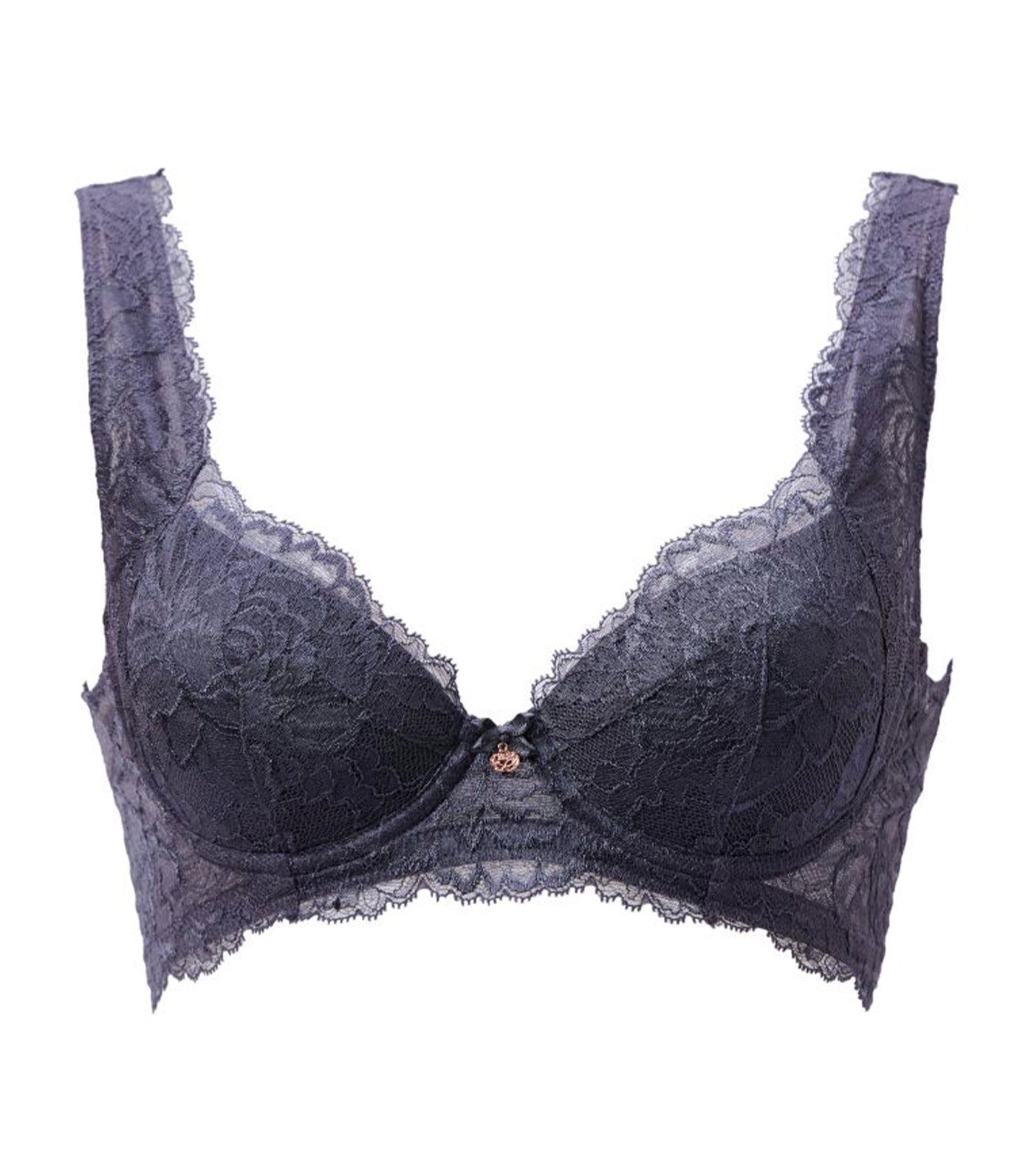Florale Peony Full Cup Bra Pale Dark Gray