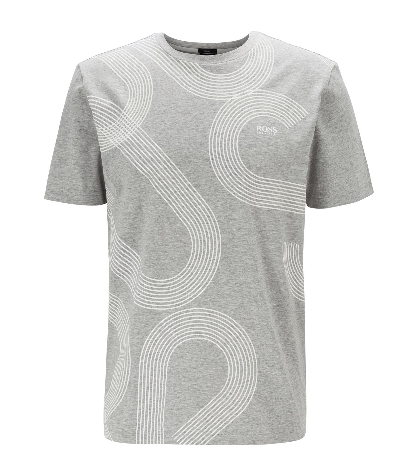 Tee 7 Stretch-Cotton T-Shirt Light Gray