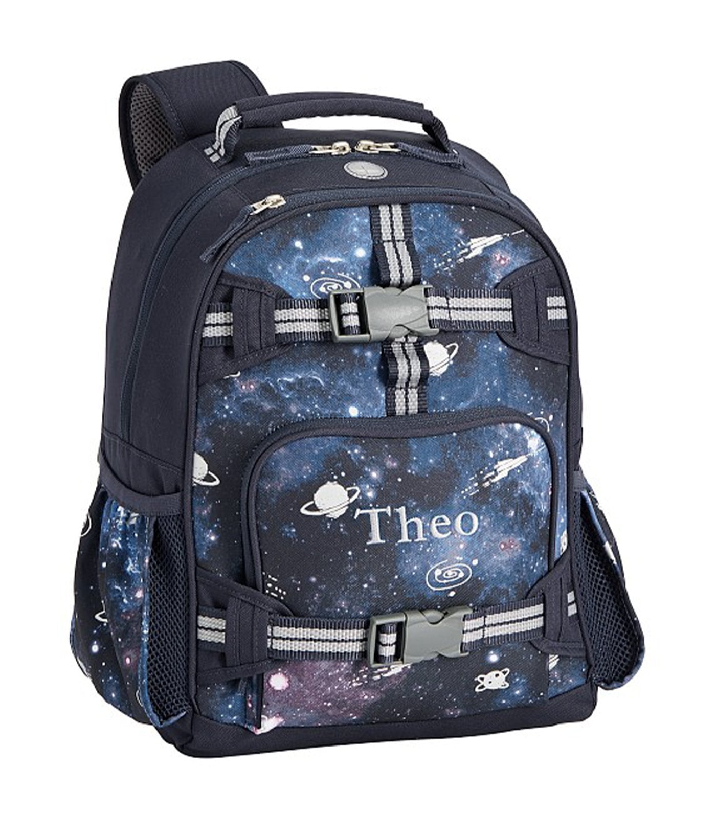 pottery barn kids mackenzie navy galaxy glow-in-the-dark backpacks small