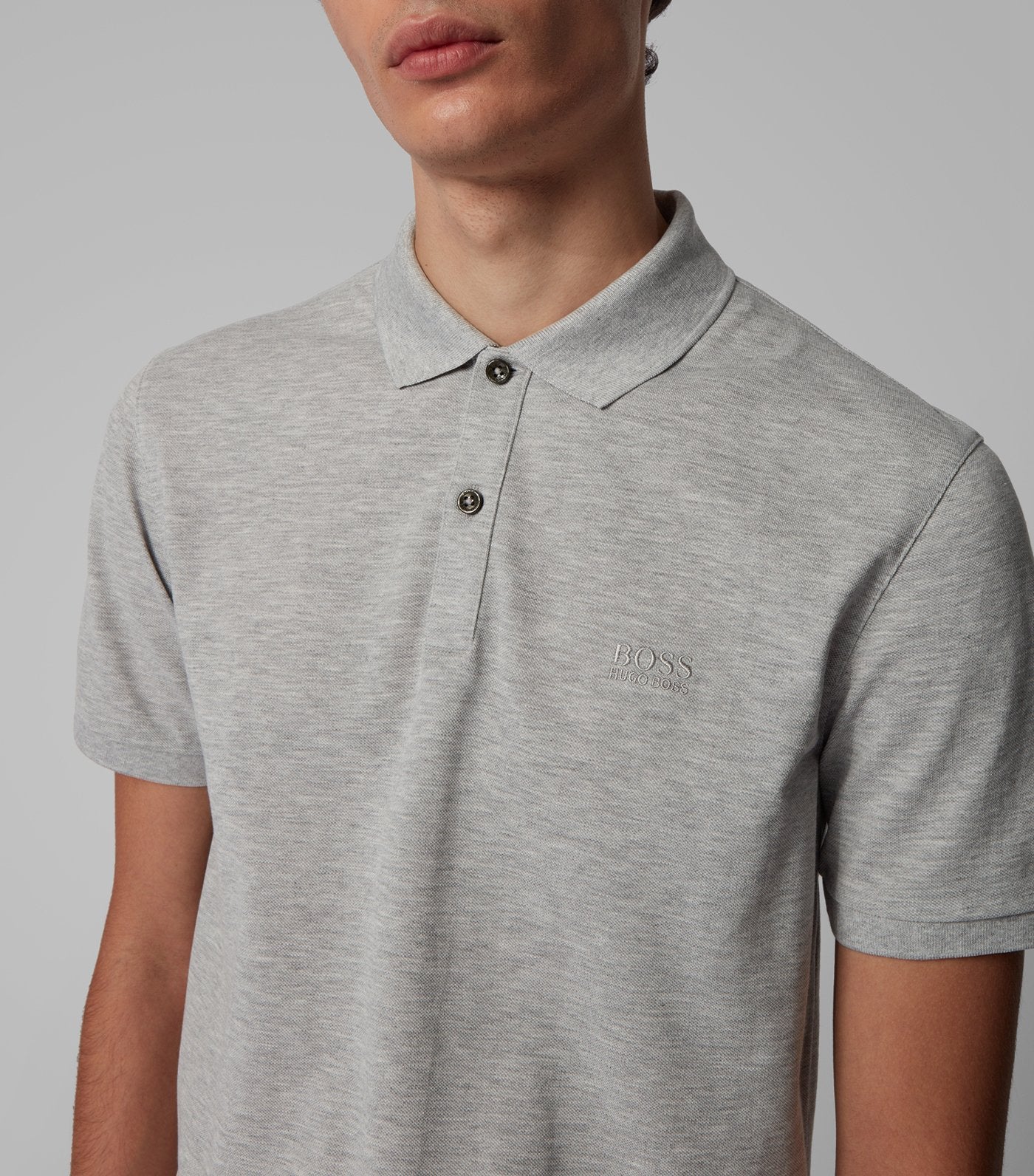 Pallas Pima-Cotton Piqué Polo Shirt Light Gray