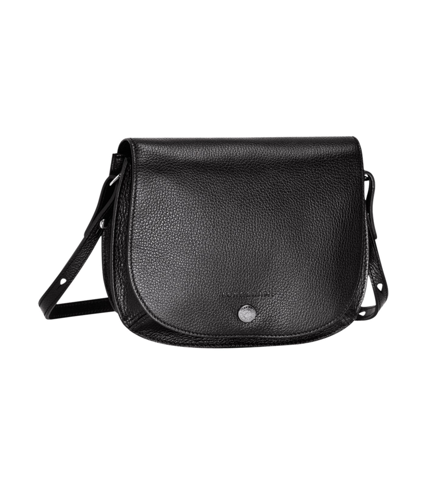 Longchamp Le Foulonné Saddle Crossbody Bag Black