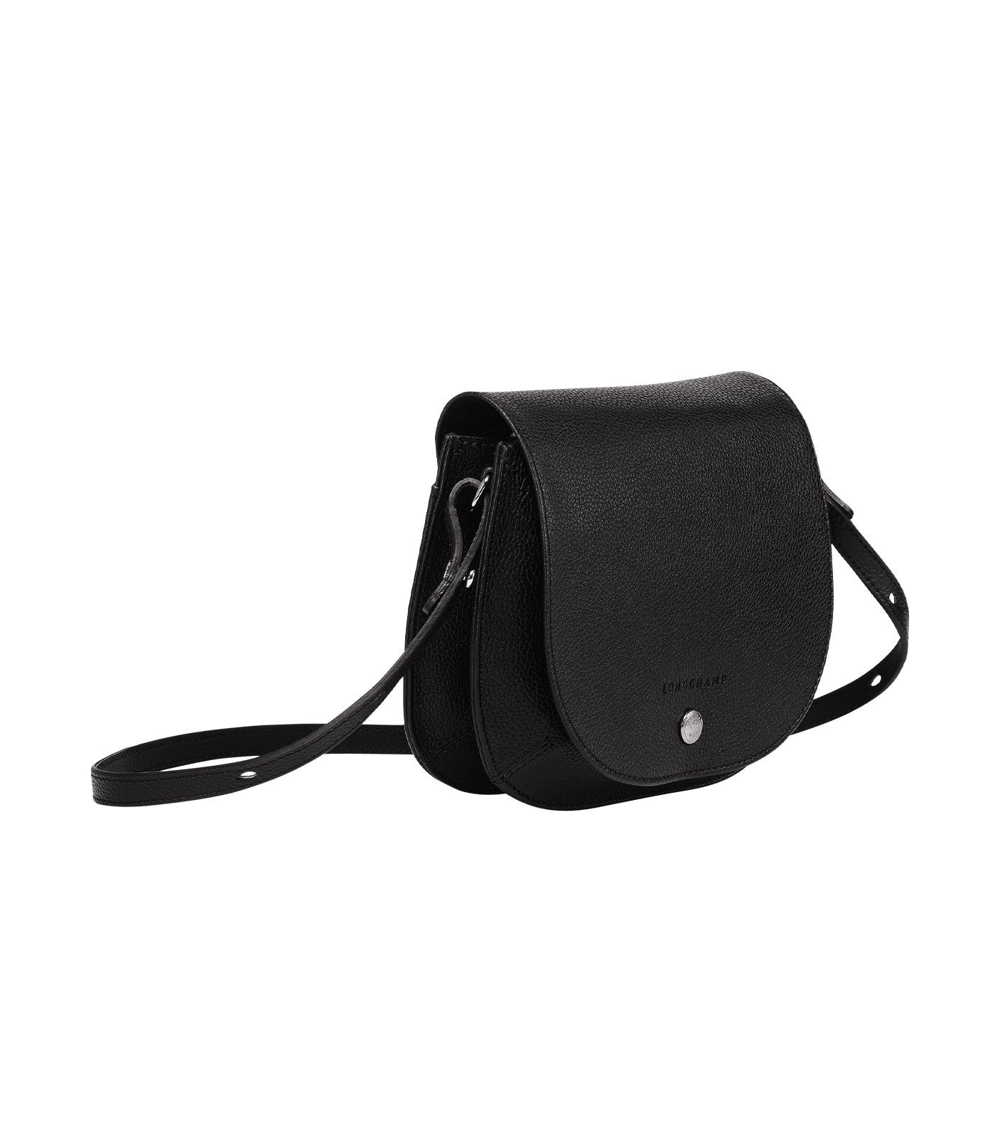 Longchamp Le Foulonné Saddle Crossbody Bag Black