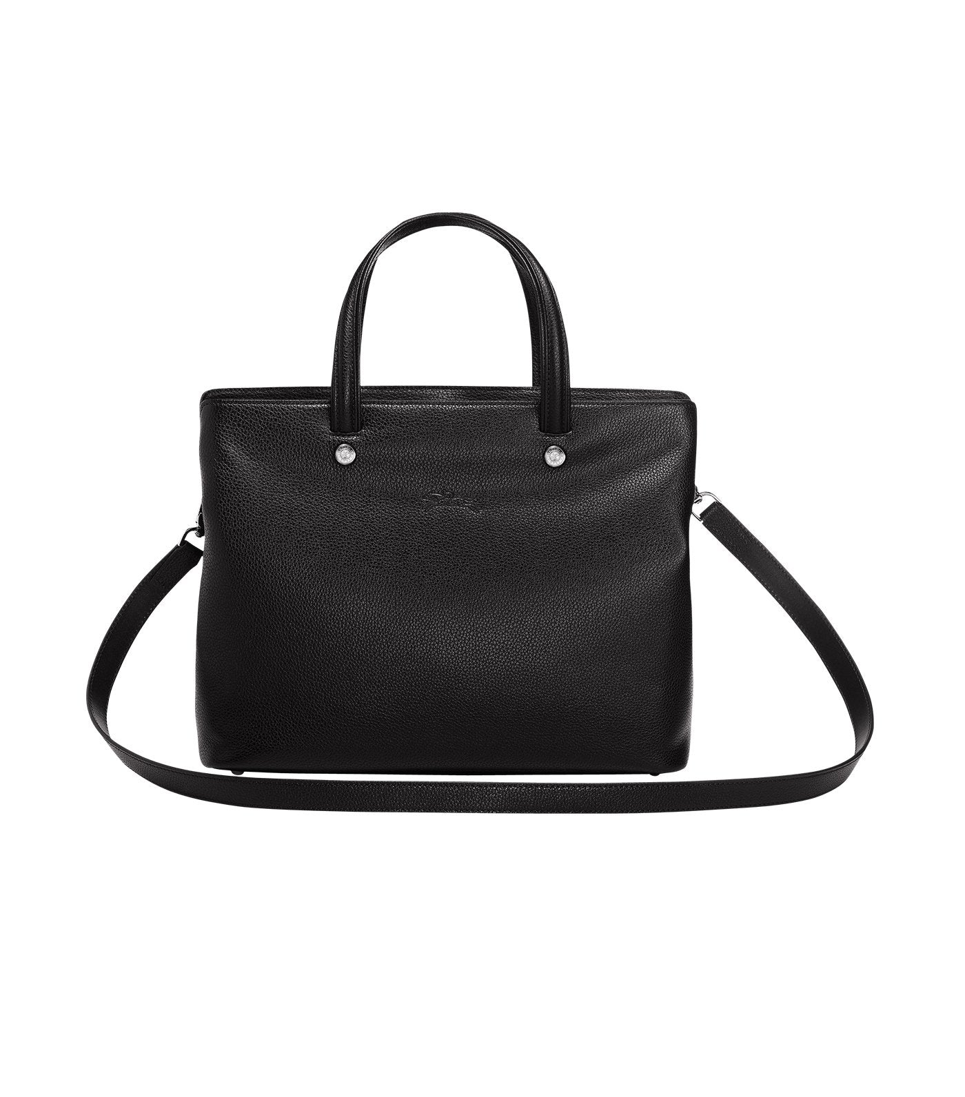 Le Foulonné Top-Handle Bag M Black