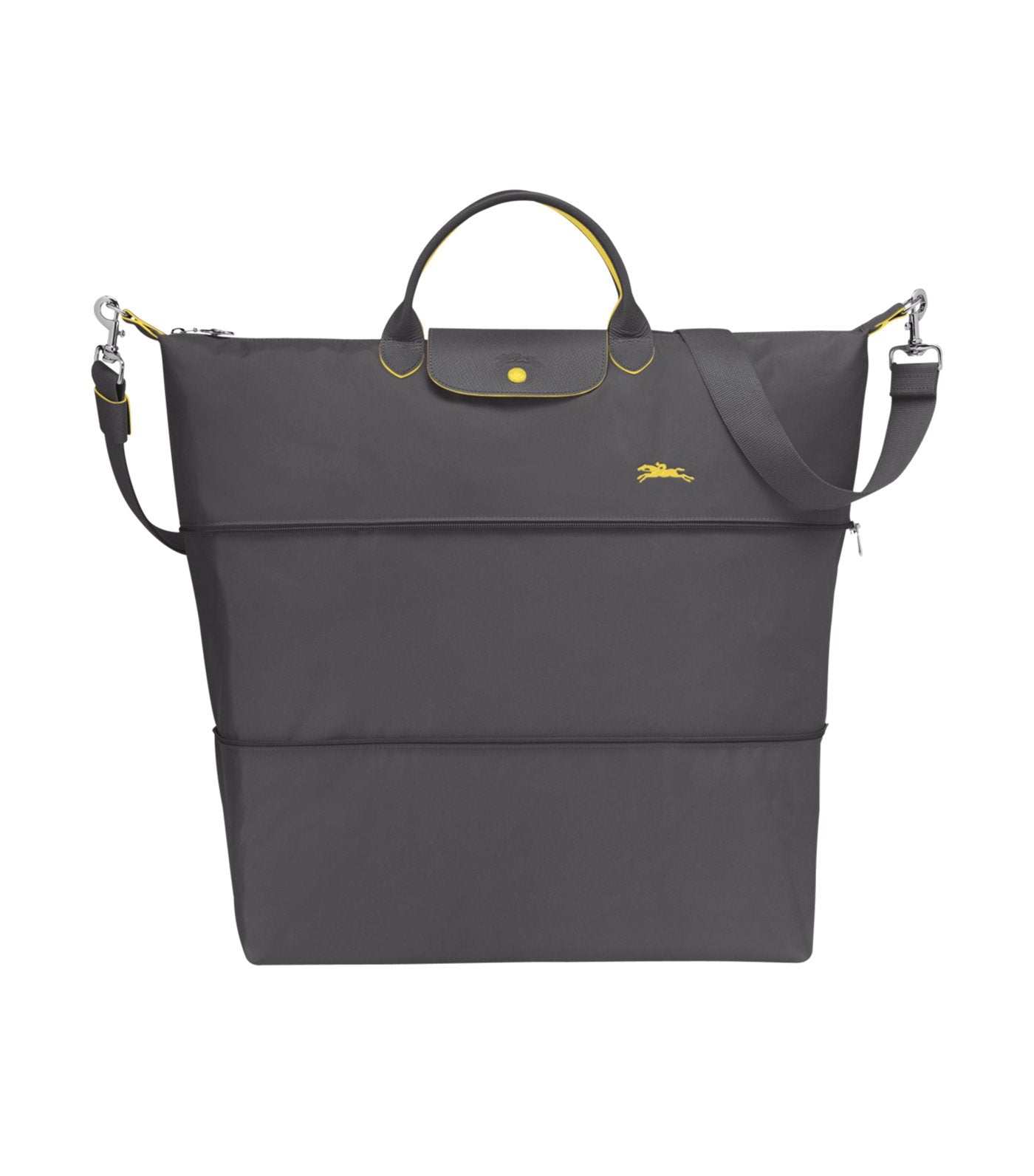 Longchamp Le Pliage Club Expandable Travel Bag Gun Metal