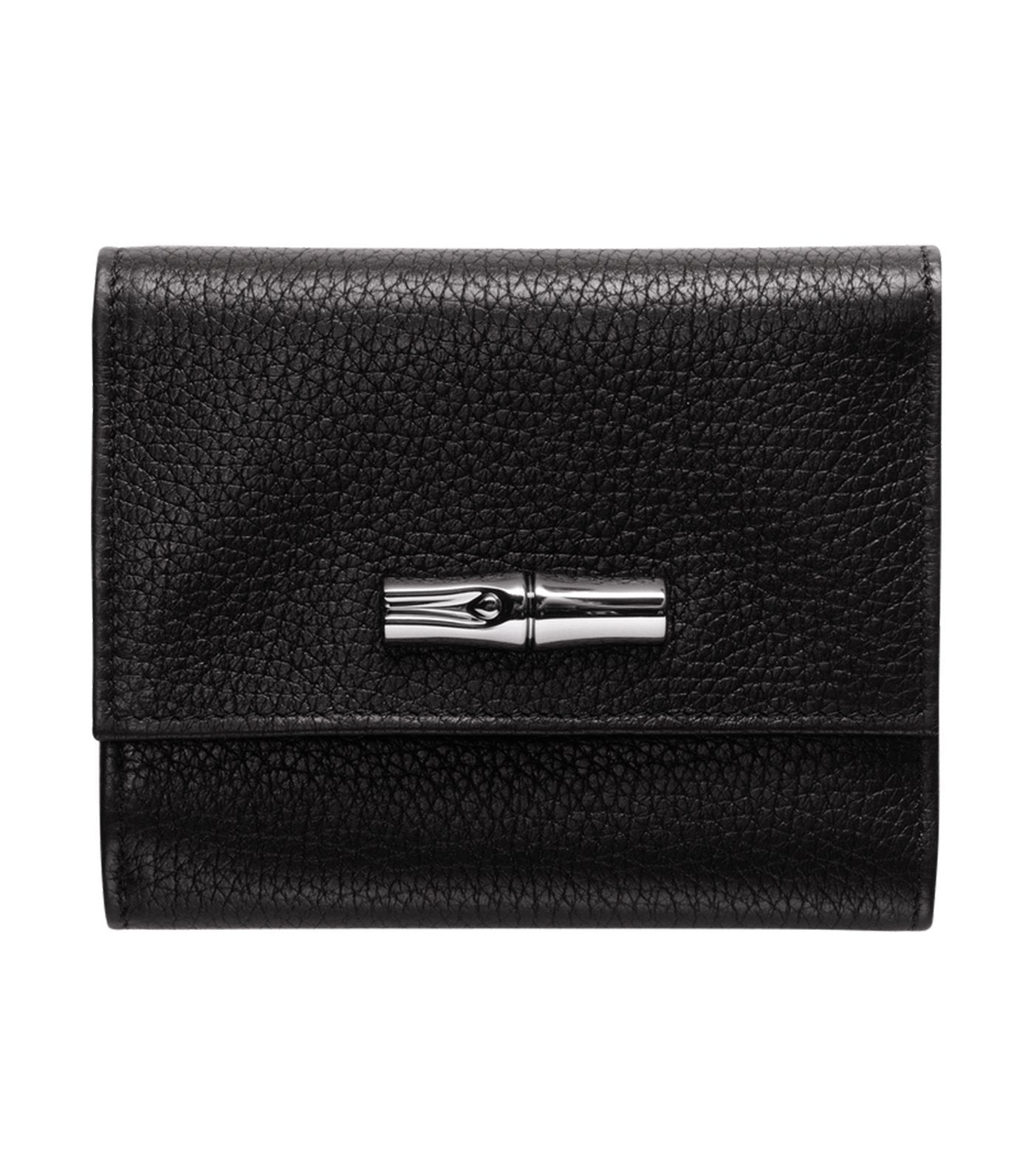 Longchamp Roseau Essential Compact Wallet Black | Rustan's