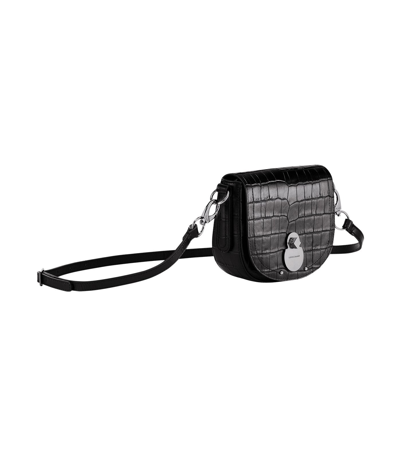 Croco Cavalcade Crossbody Bag S Black