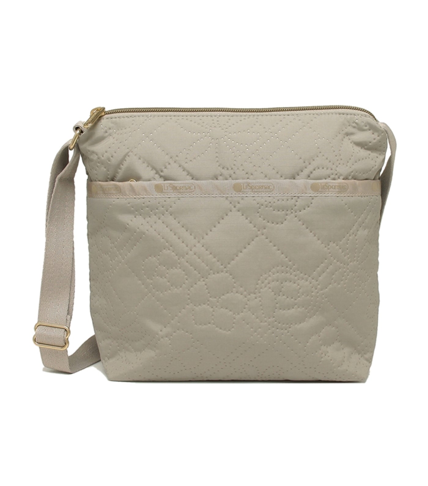 Small Cleo Crossbody Bag Fleur De Check Beige