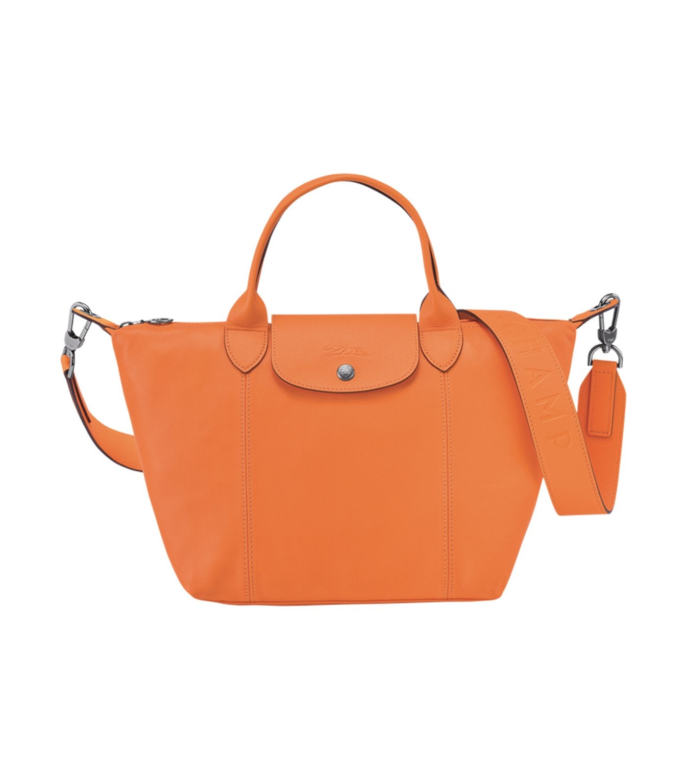 Le Pliage Cuir Top-Handle Bag S Orange