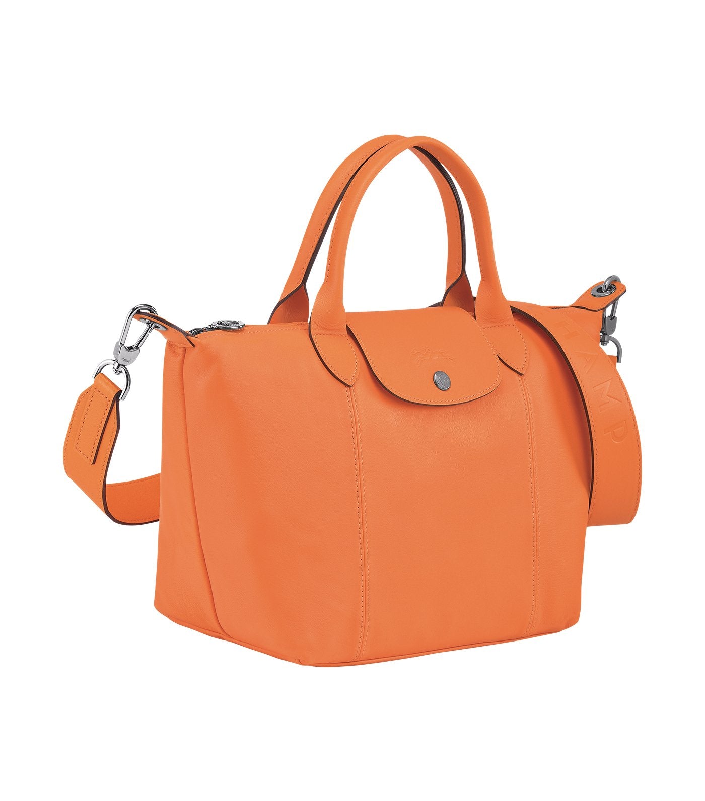 Le Pliage Cuir Top-Handle Bag S Orange