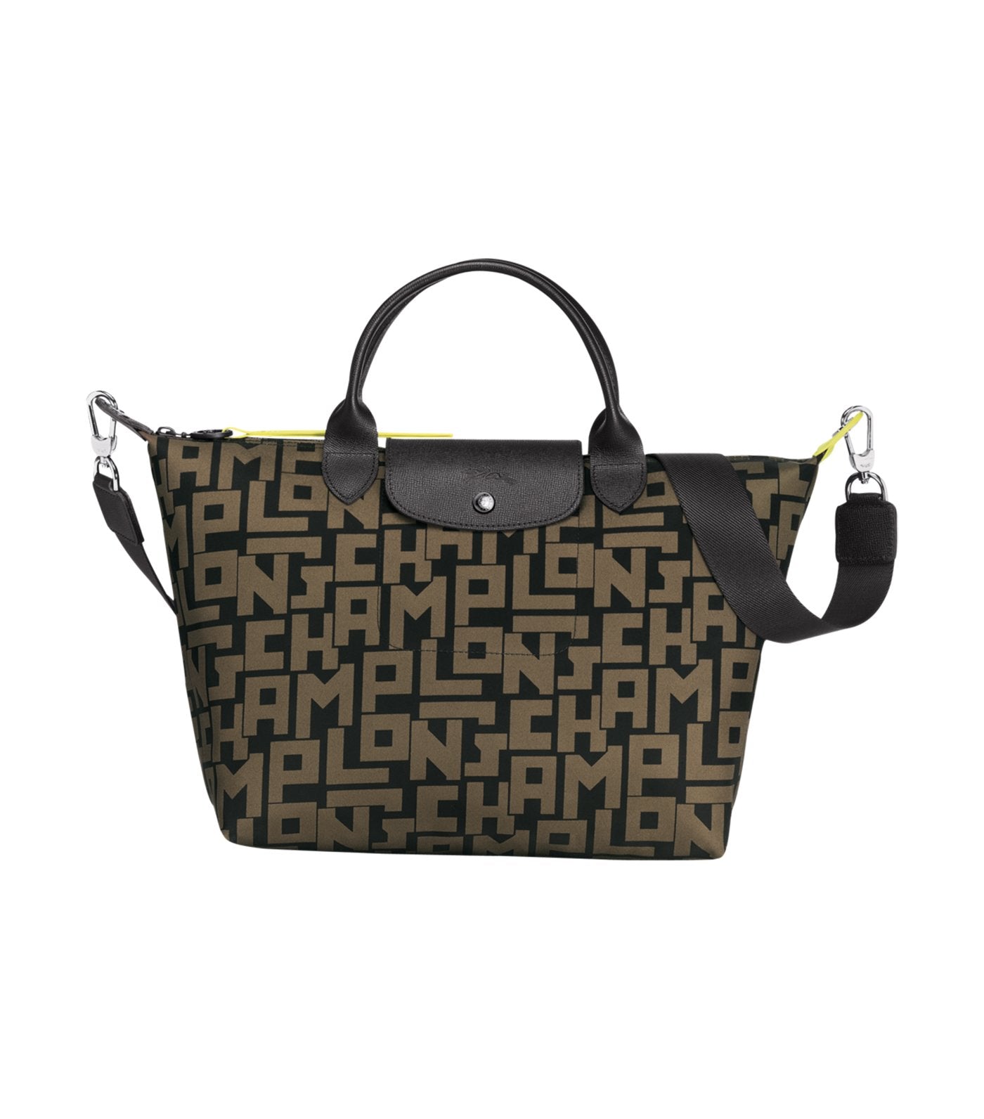 Le Pliage LGP Top-Handle Bag M Black and Khaki