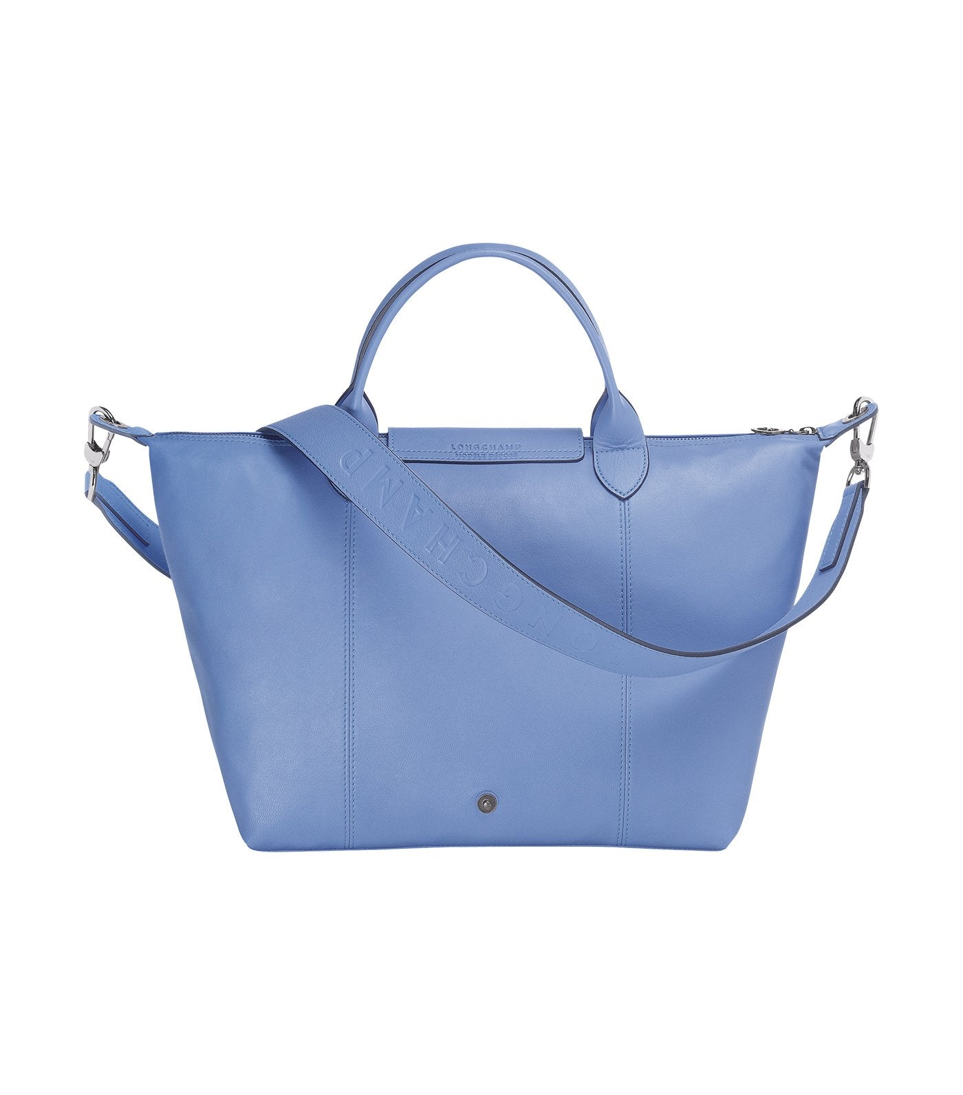 Le Pliage Cuir Top-Handle Bag M Blue