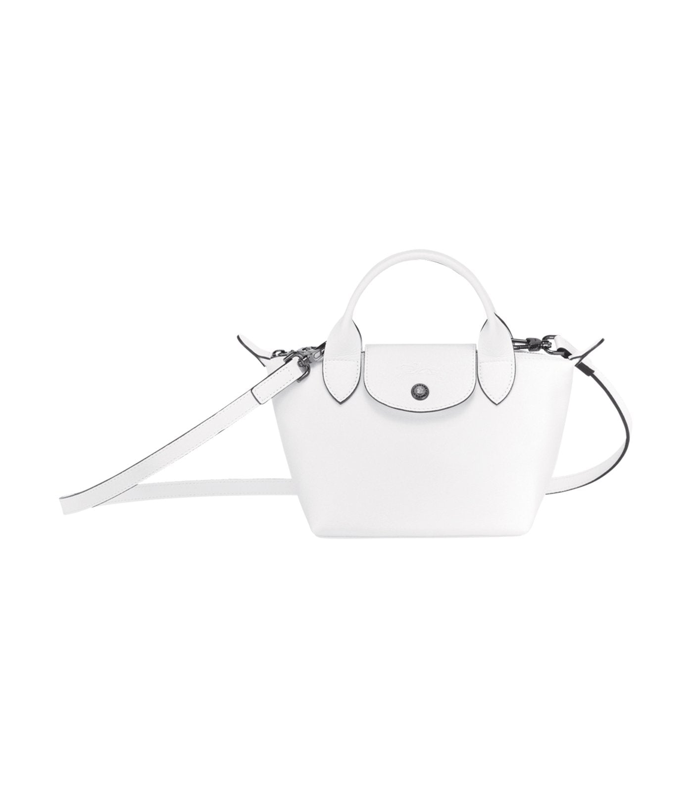 Le Pliage Cuir Top-Handle Bag Mini White