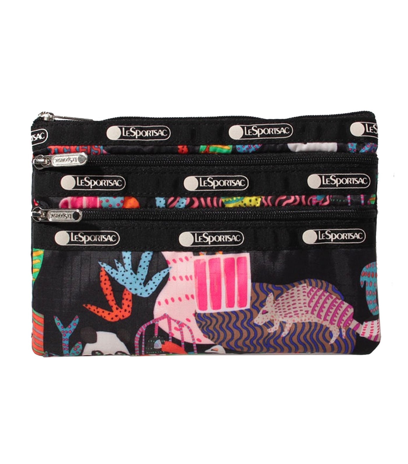 3-Zip Cosmetic Case Midnight Menagerie