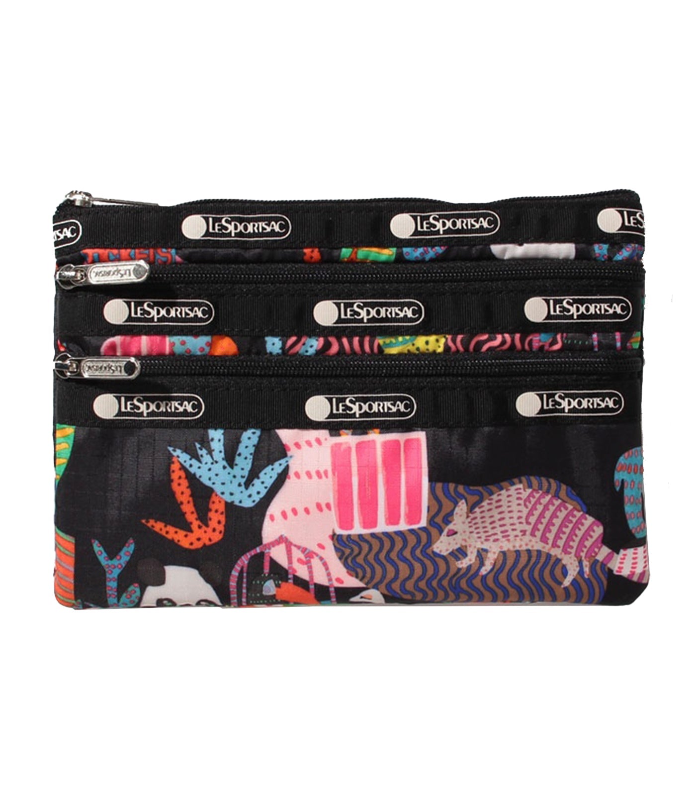 3-Zip Cosmetic Case Midnight Menagerie