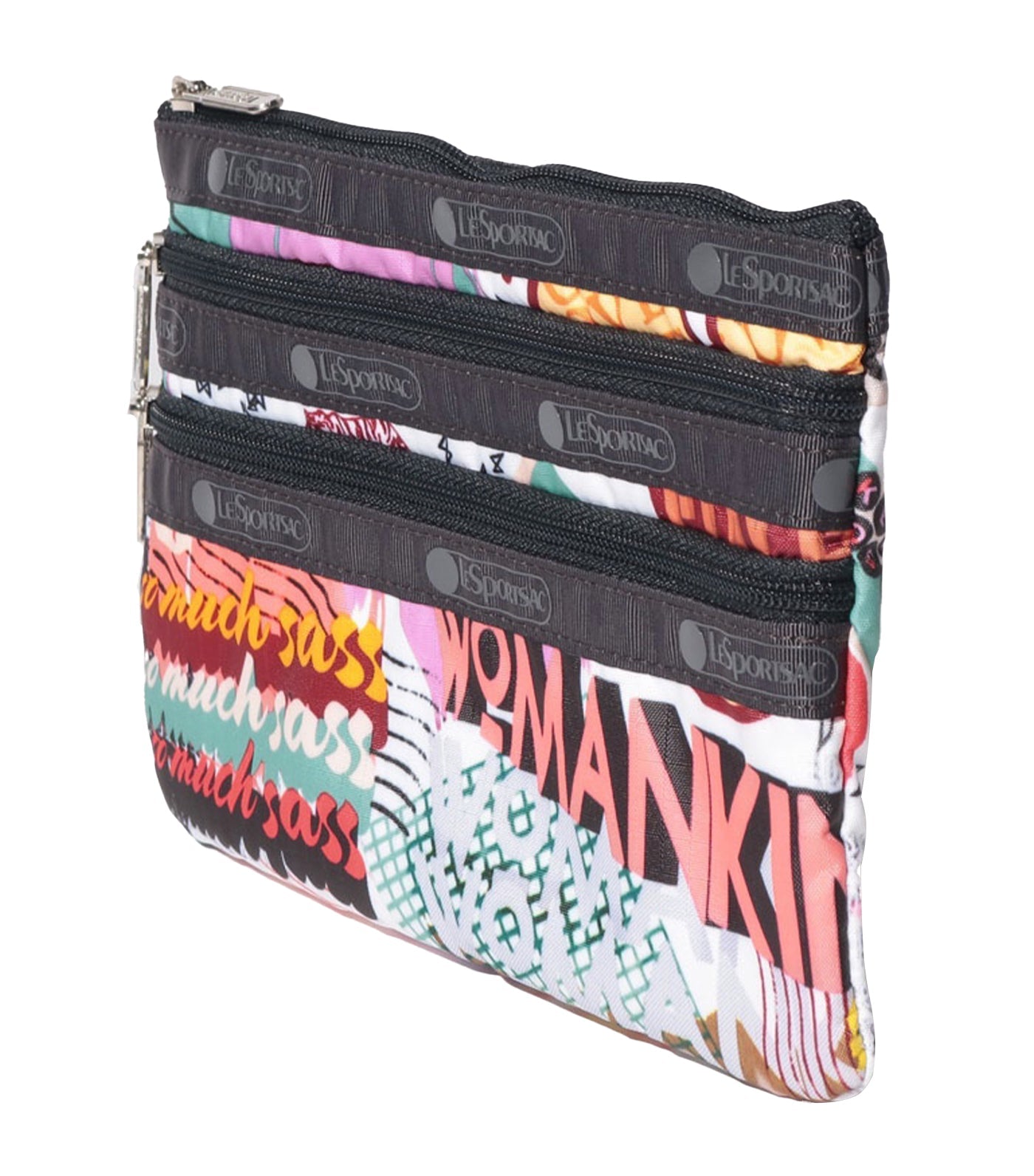 3-Zip Cosmetic Case Stay Golden