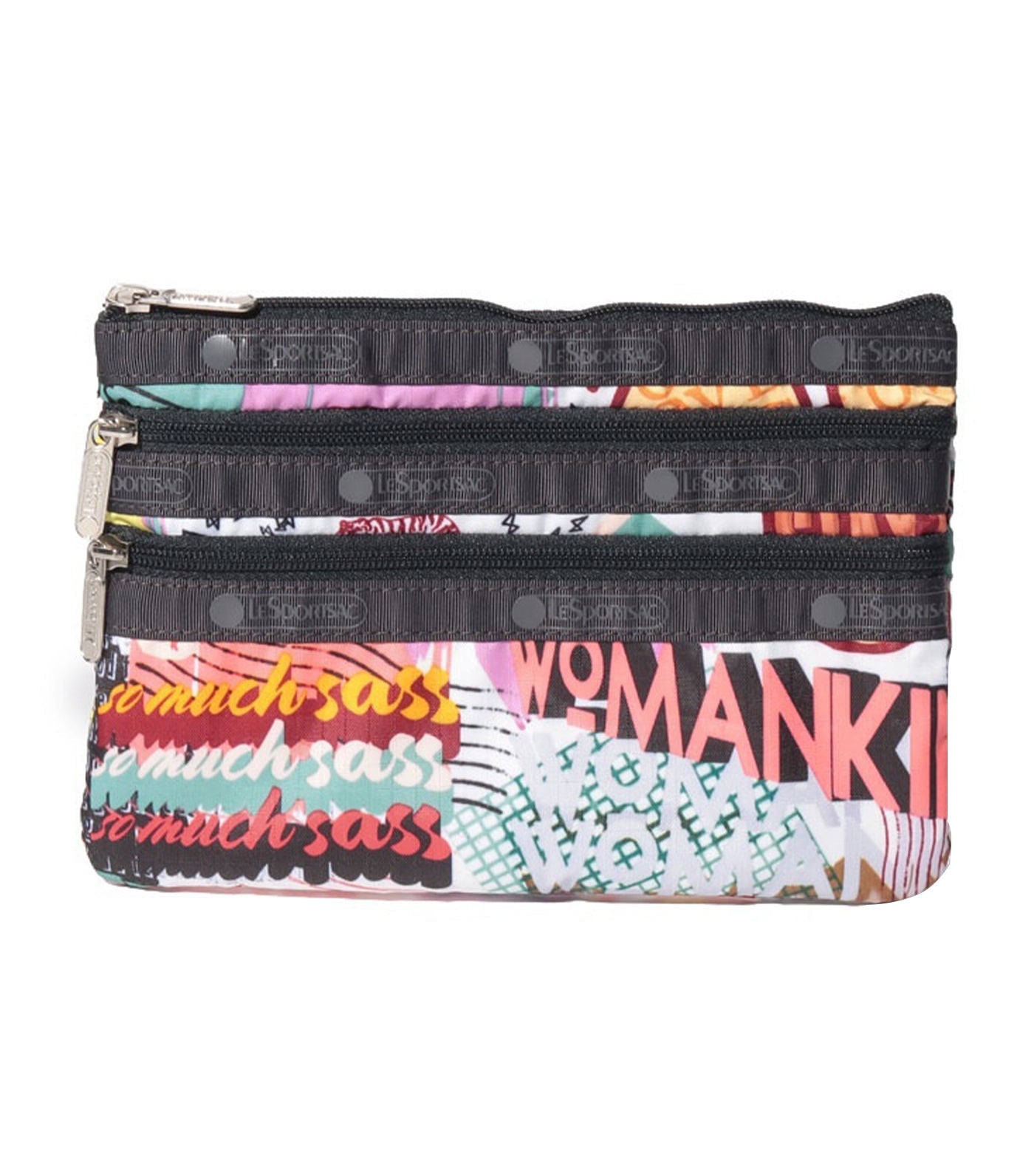 3-Zip Cosmetic Case Stay Golden