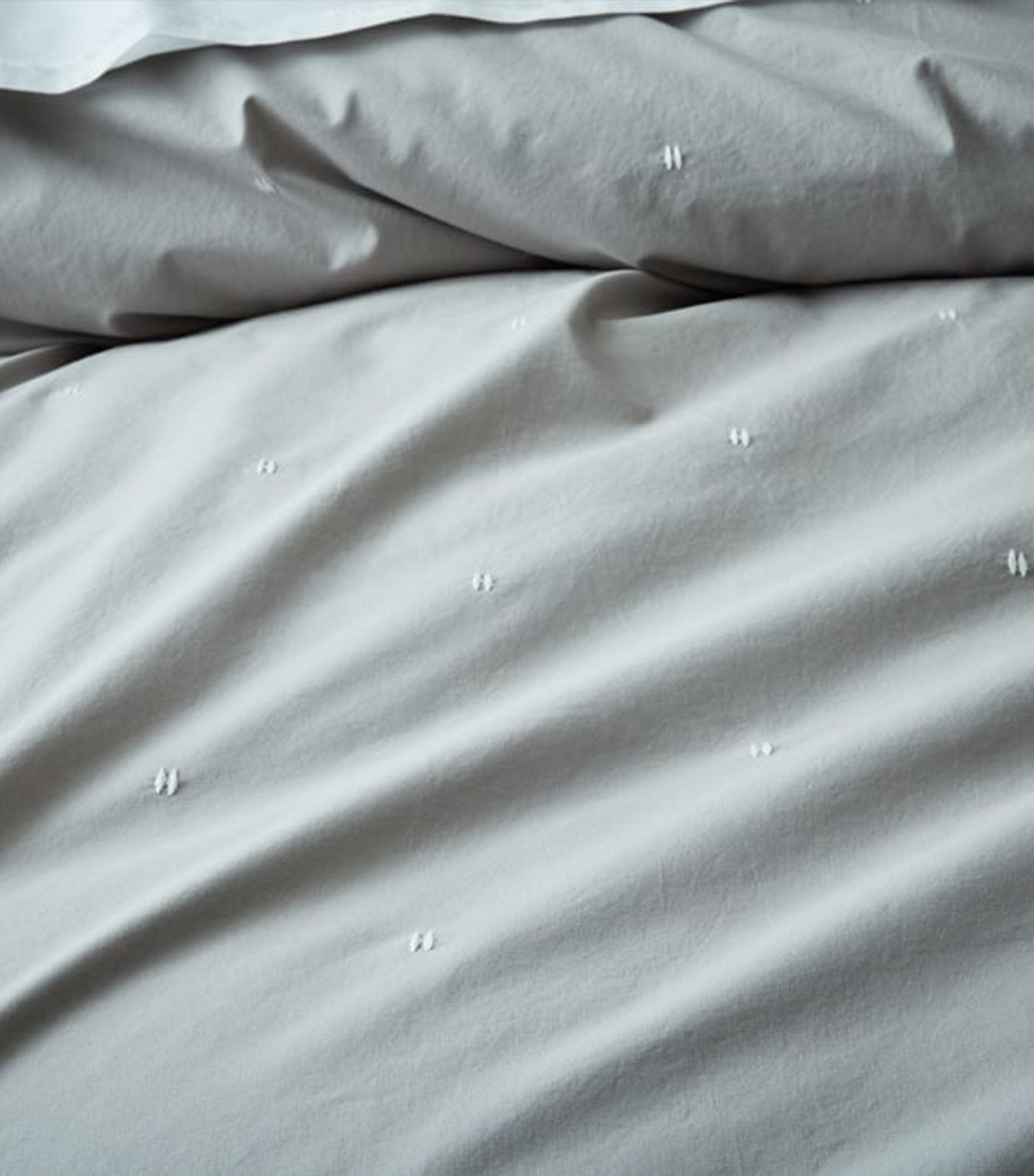 west elm Organic Washed Cotton Percale Duvet Cover, King - Platinum