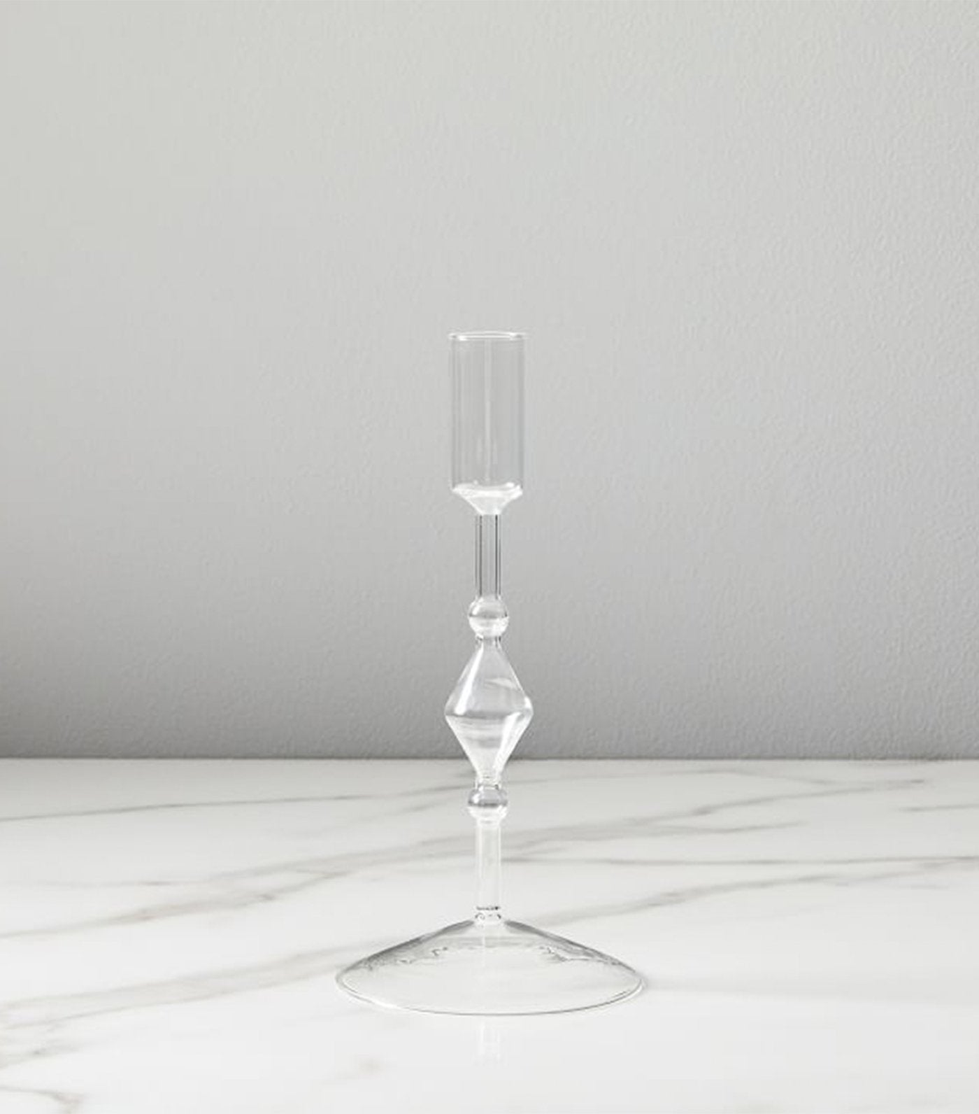 West Elm Paradiso Glass Taper Holder - Clear