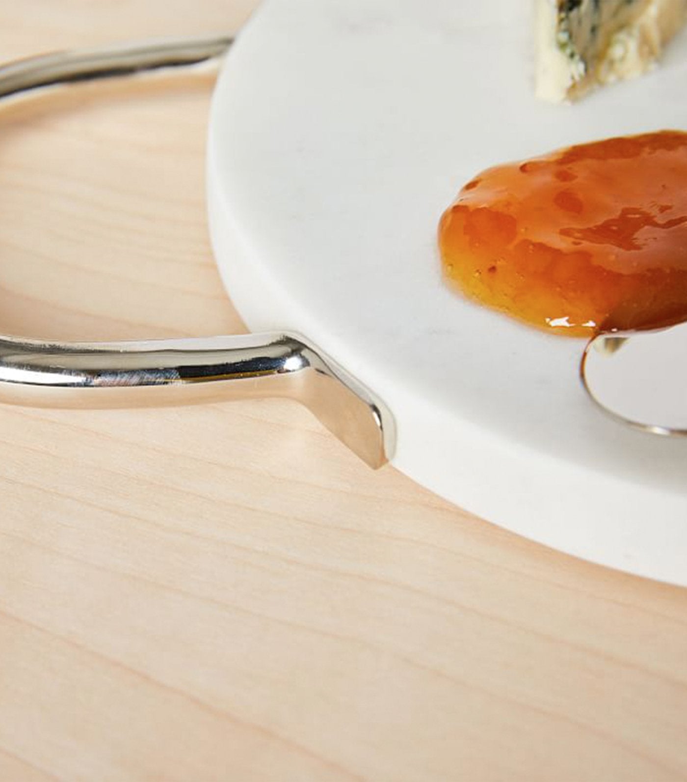 West Elm Nickel and Marble Cheese Board with Knife Set