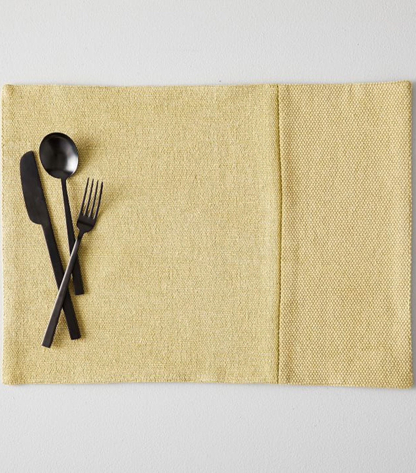 West Elm Cotton Canvas Placemat Set of 2 - Yellow Stone