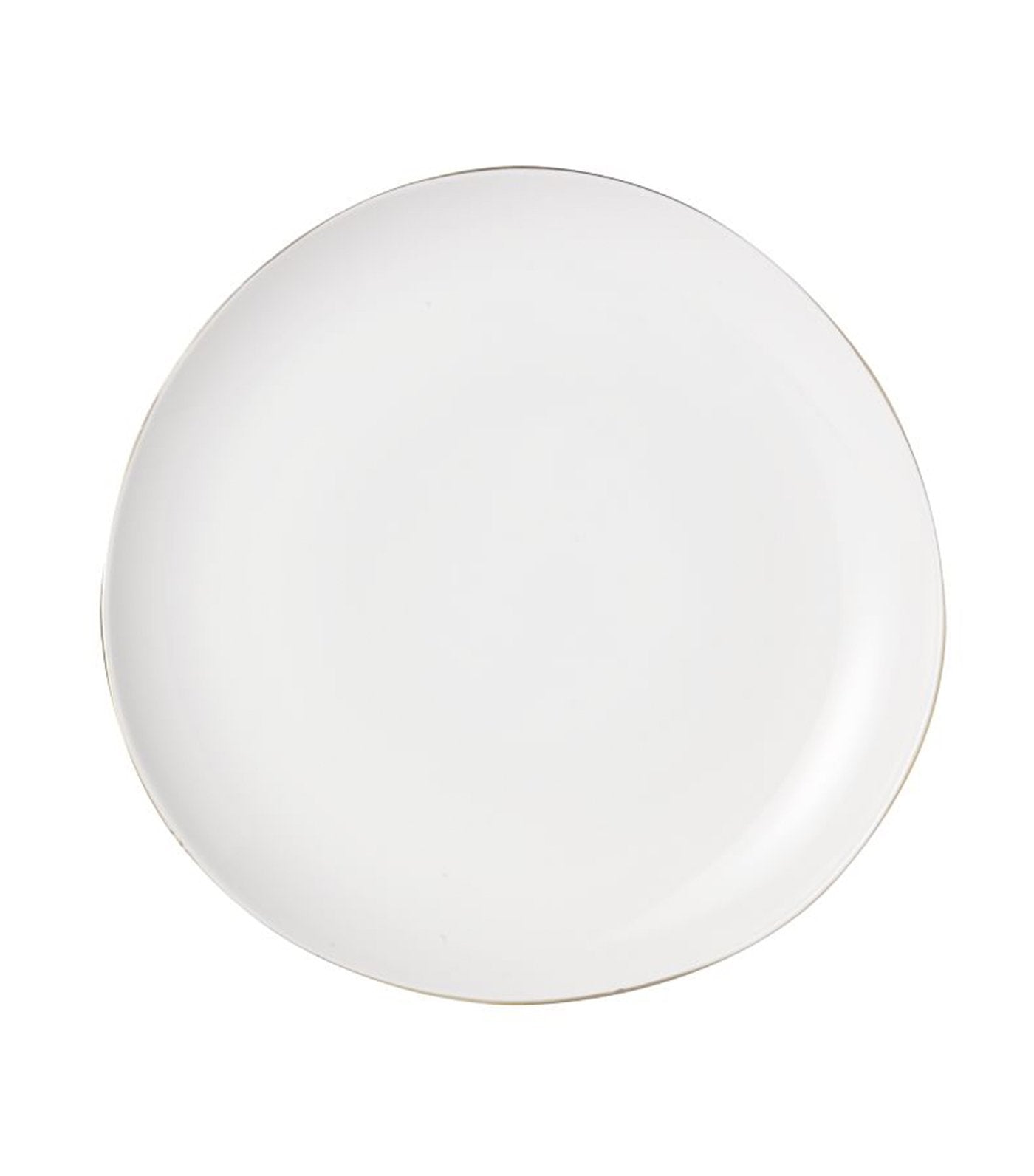 West Elm Organic Shaped Gold Rim Dinnerware Collection - Dinner Plate