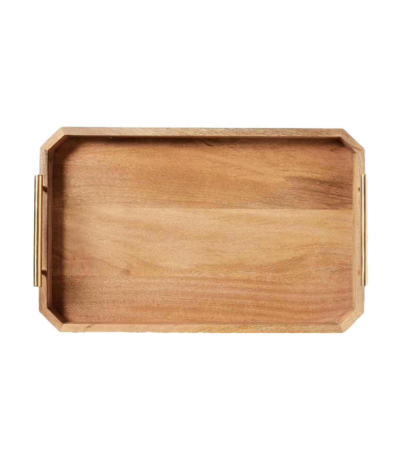 west elm Deco Handle Serve Tray, 46cmx30cm - Natural