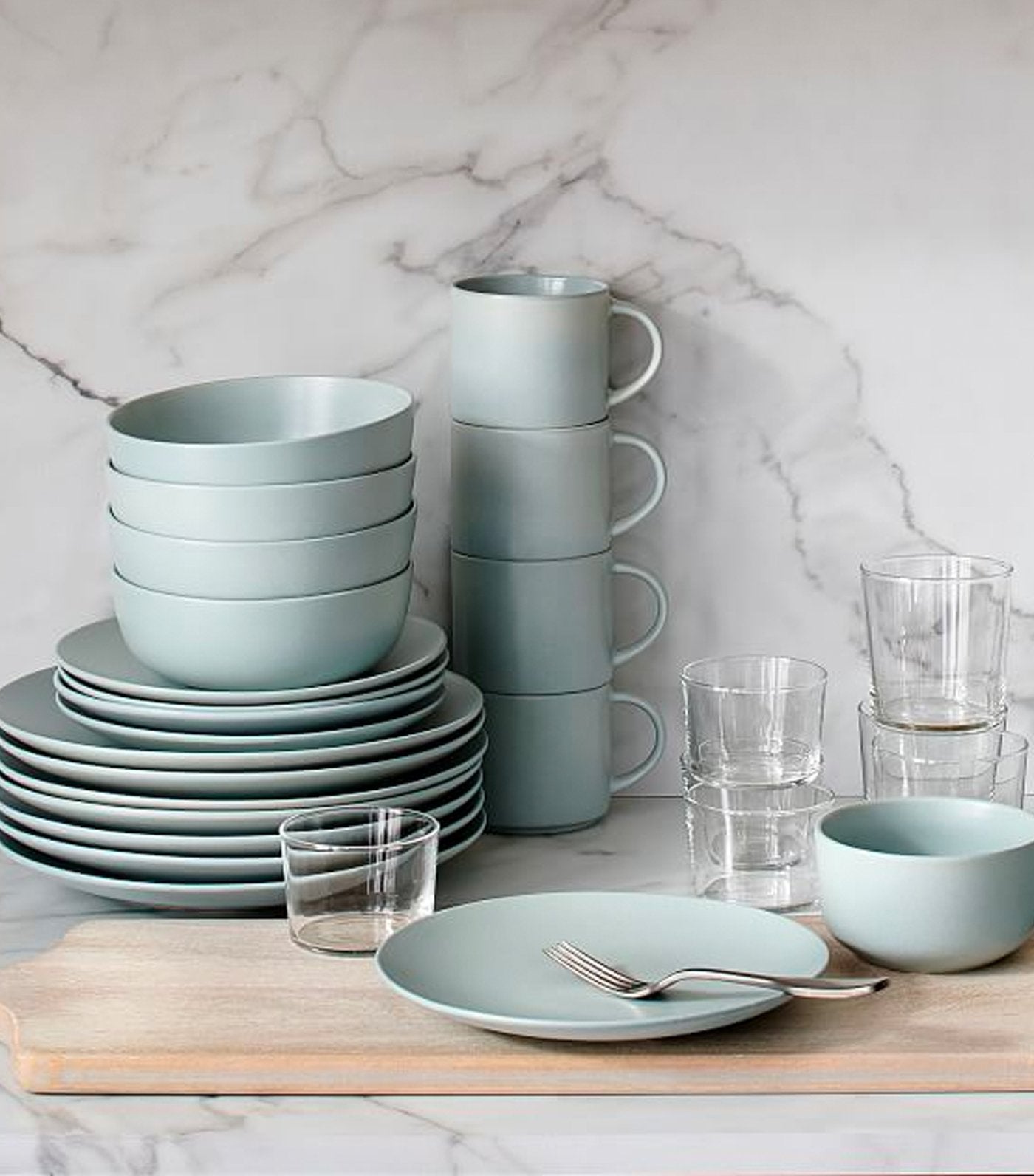 Pottery Barn Mason Stoneware Salad Plate - Blue