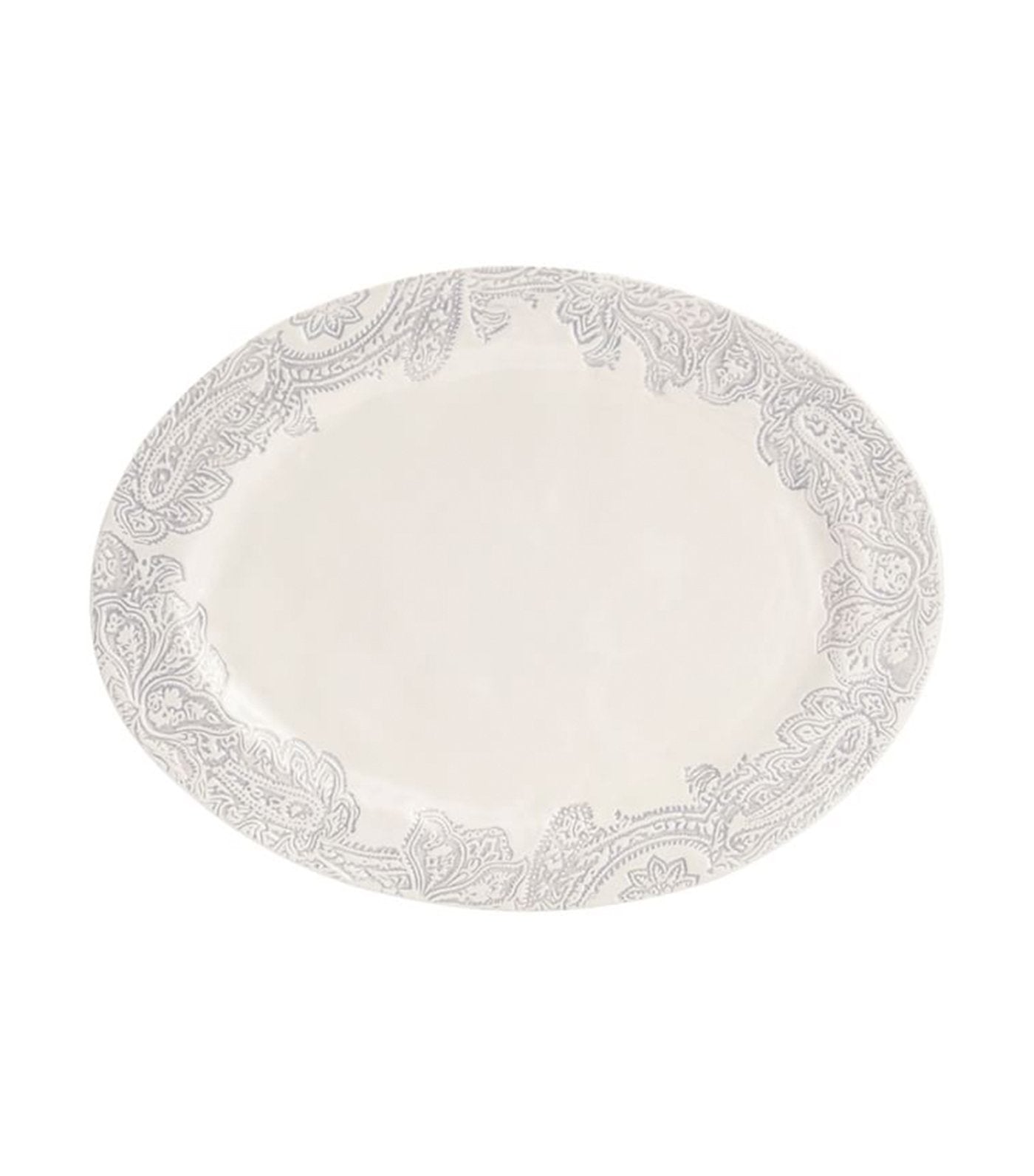 Pottery Barn Scarlett Paisley Oval Serving Platter