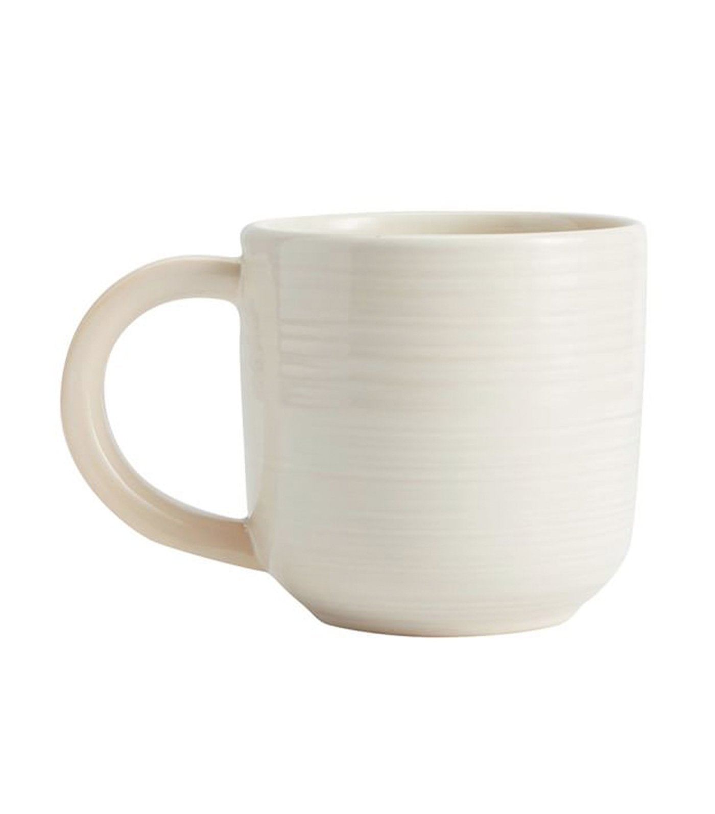Pottery Barn Joshua Stoneware Mug - Ivory White