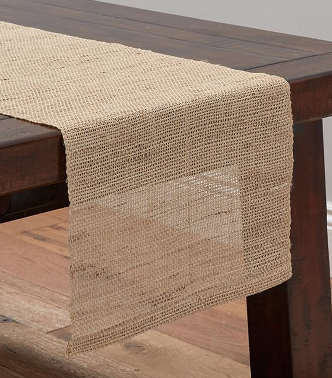 Pottery Barn Open Weave Hemp Fiber Table Runner - Natural