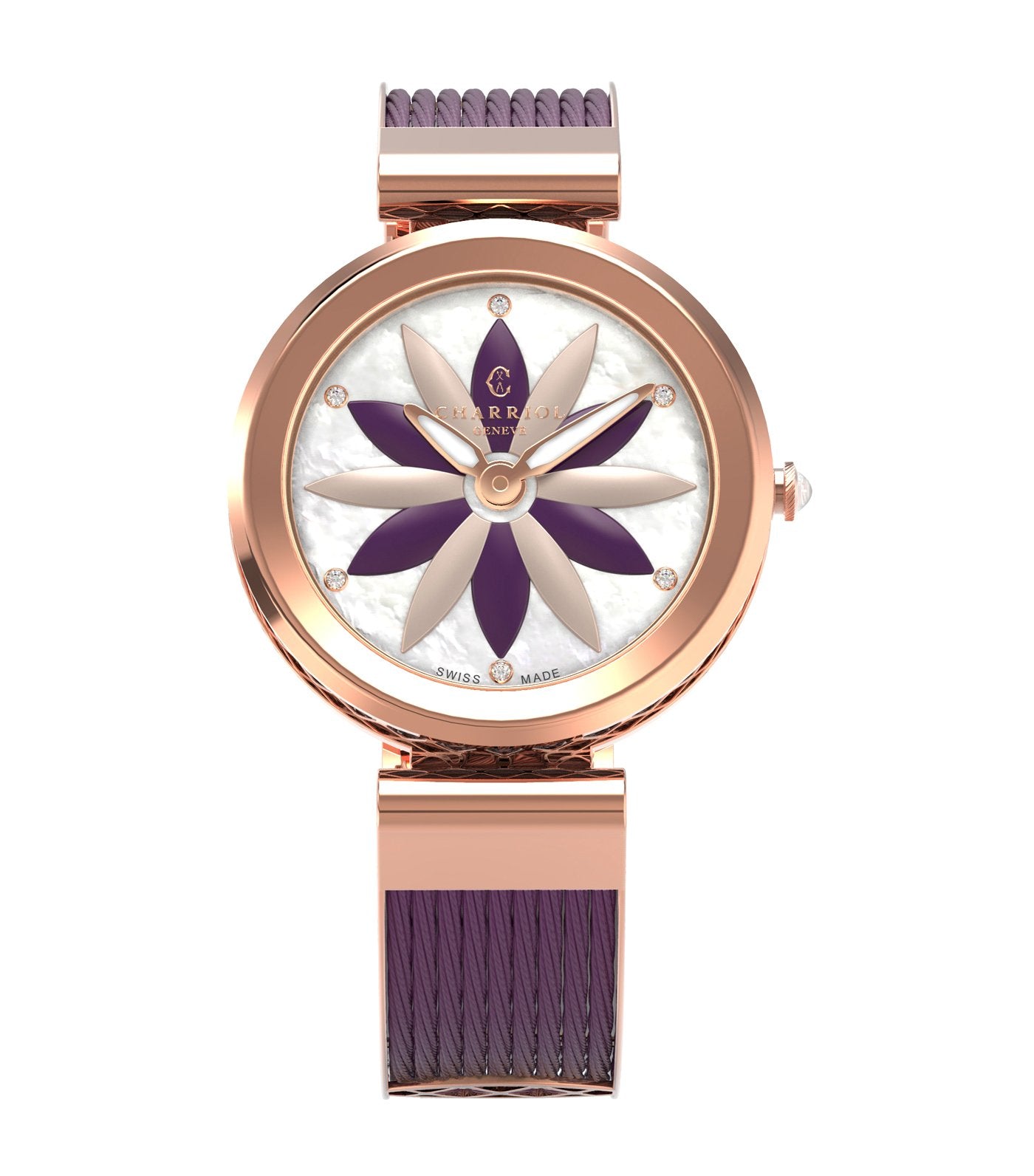 Forever Flower Watch 32mm Prune and Rose Gold