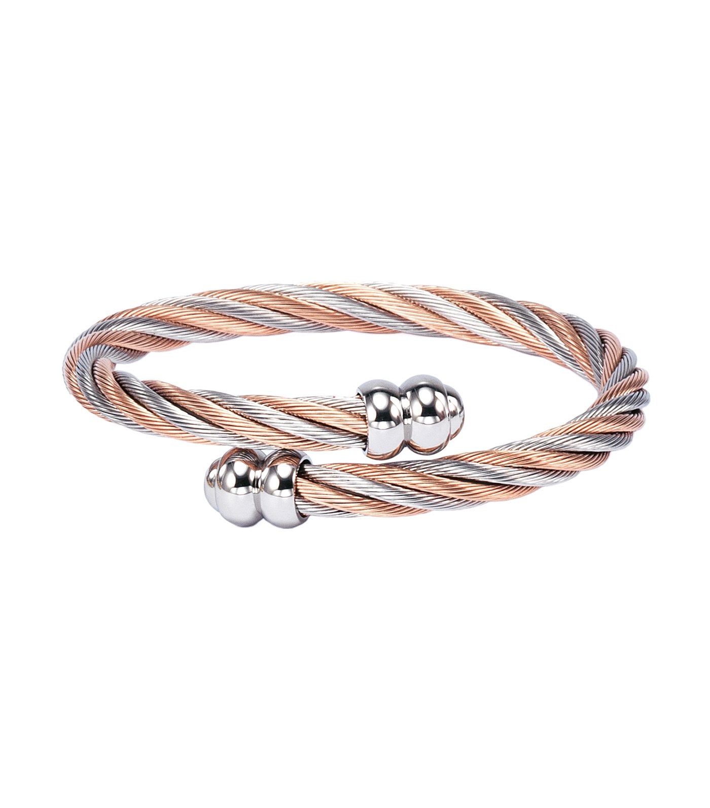 Celtic Bangle Two-Tone Rose Gold