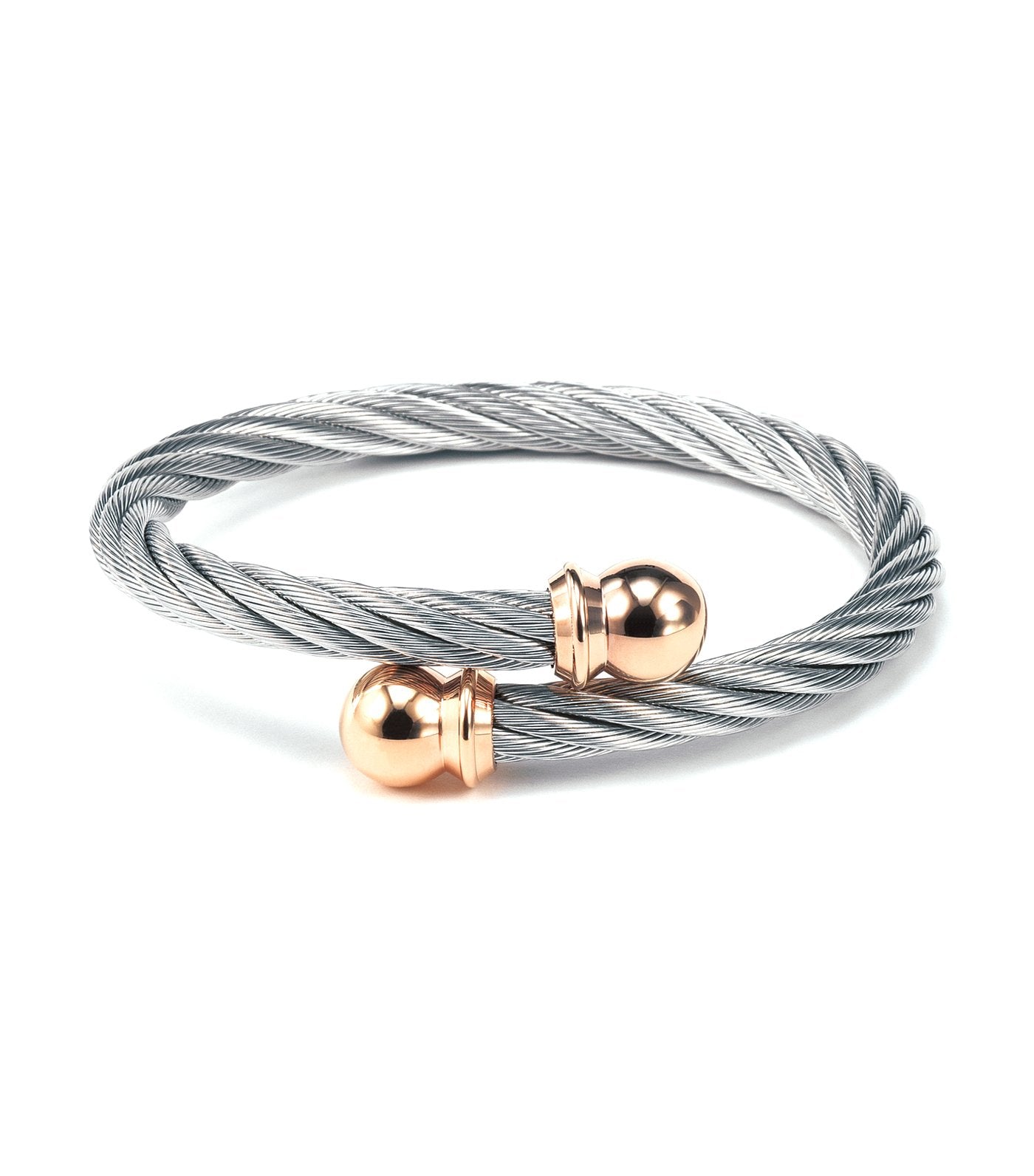 Celtic Bangle Gray with Rose Gold