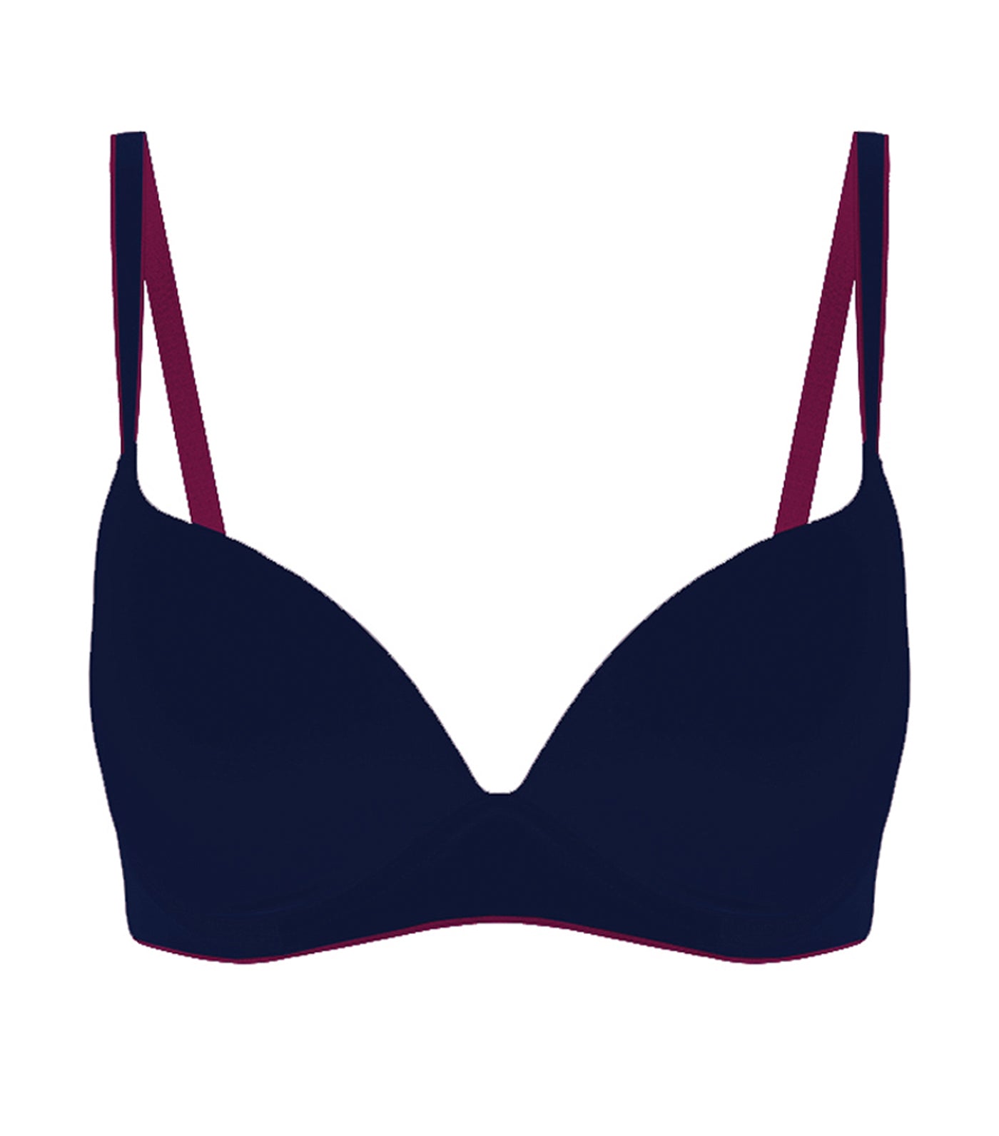 Wow Touch Non-Wired Push-Up Bra Navy / Red