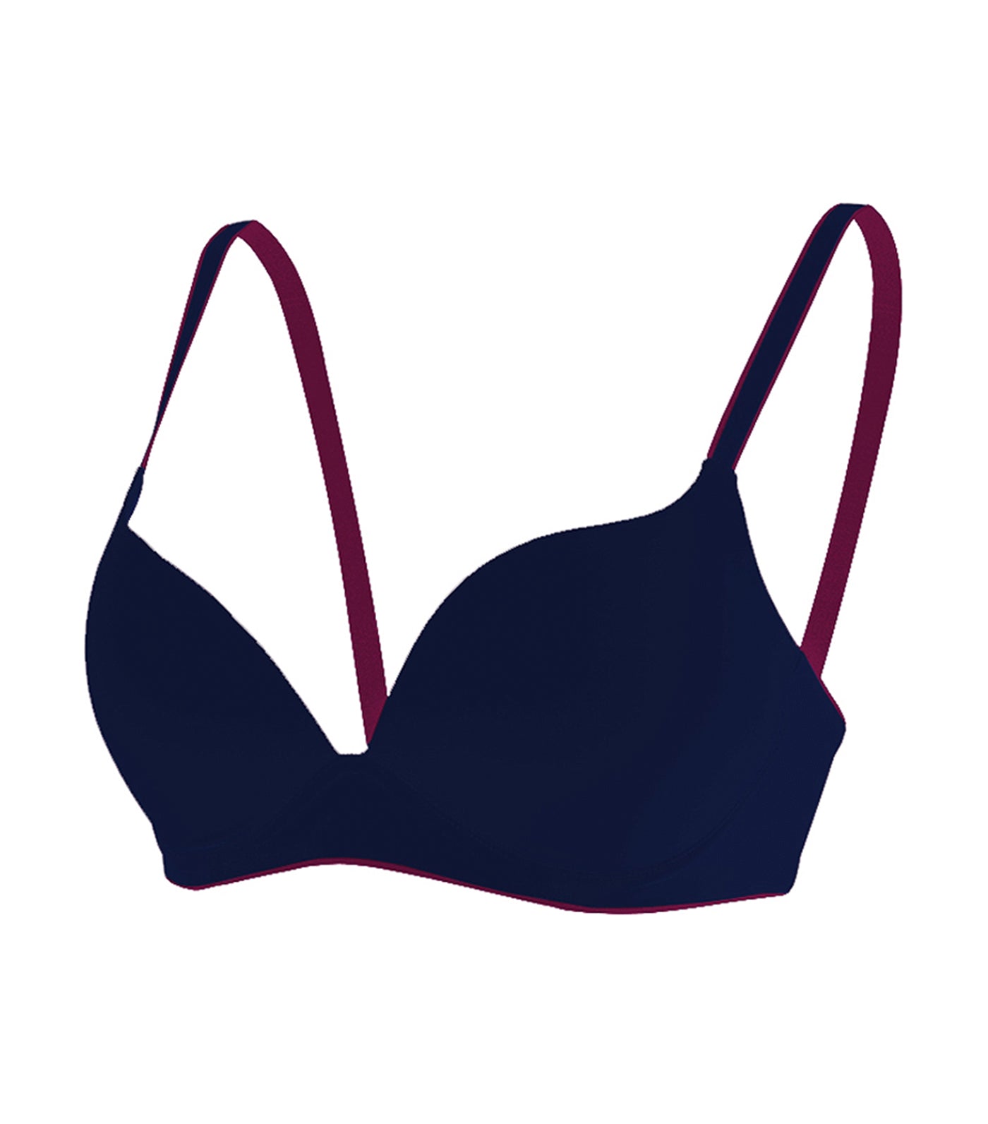 Wow Touch Non-Wired Push-Up Bra Navy / Red