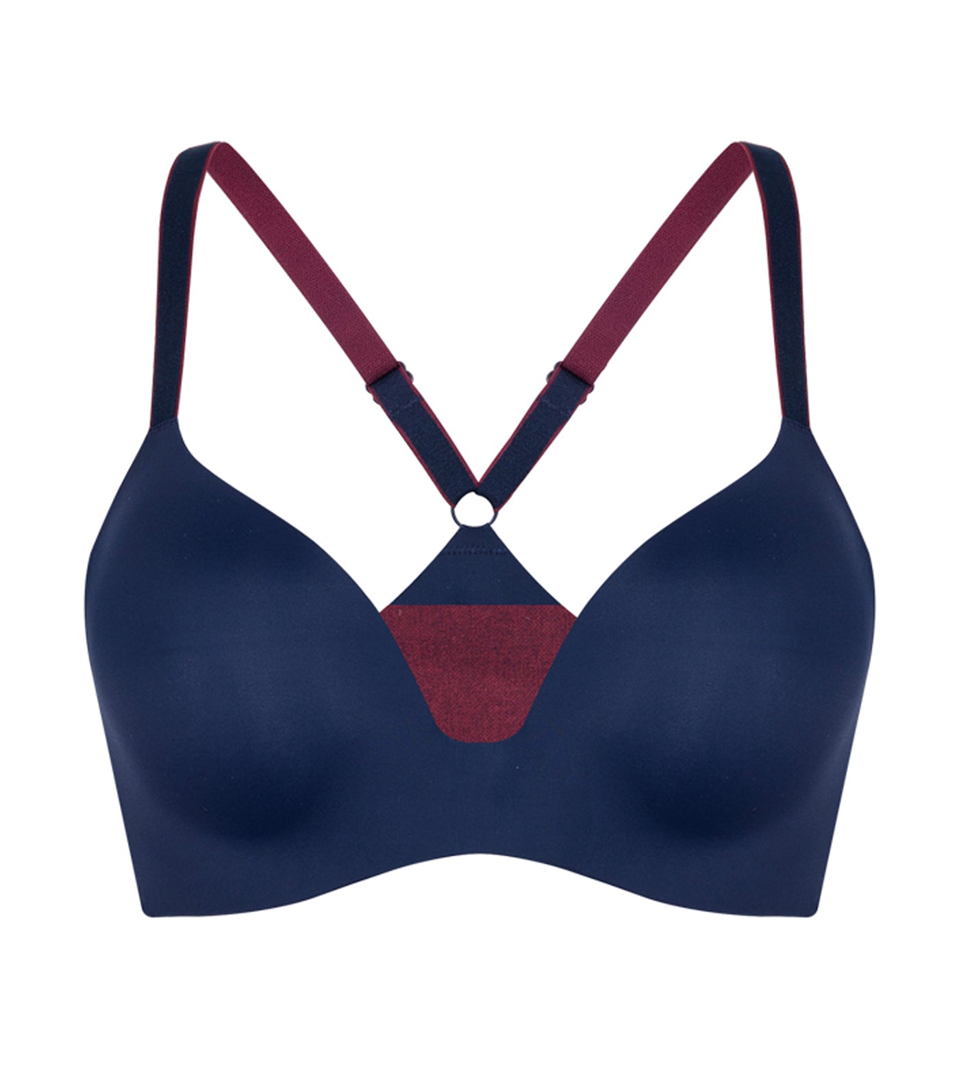 Wow Touch Non-Wired Pull-On Bra Navy / Red