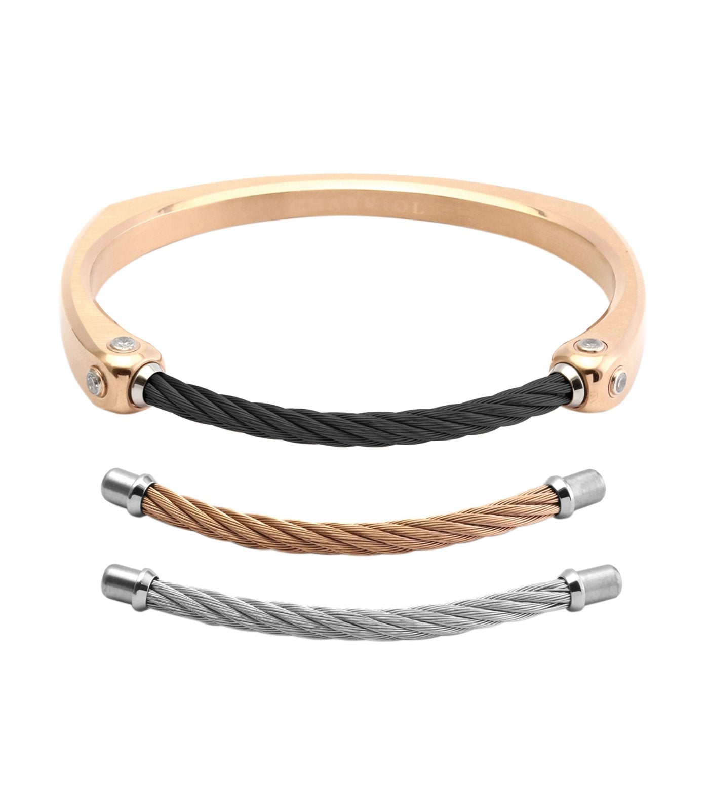 charriol chameleon rock bangle rosegold